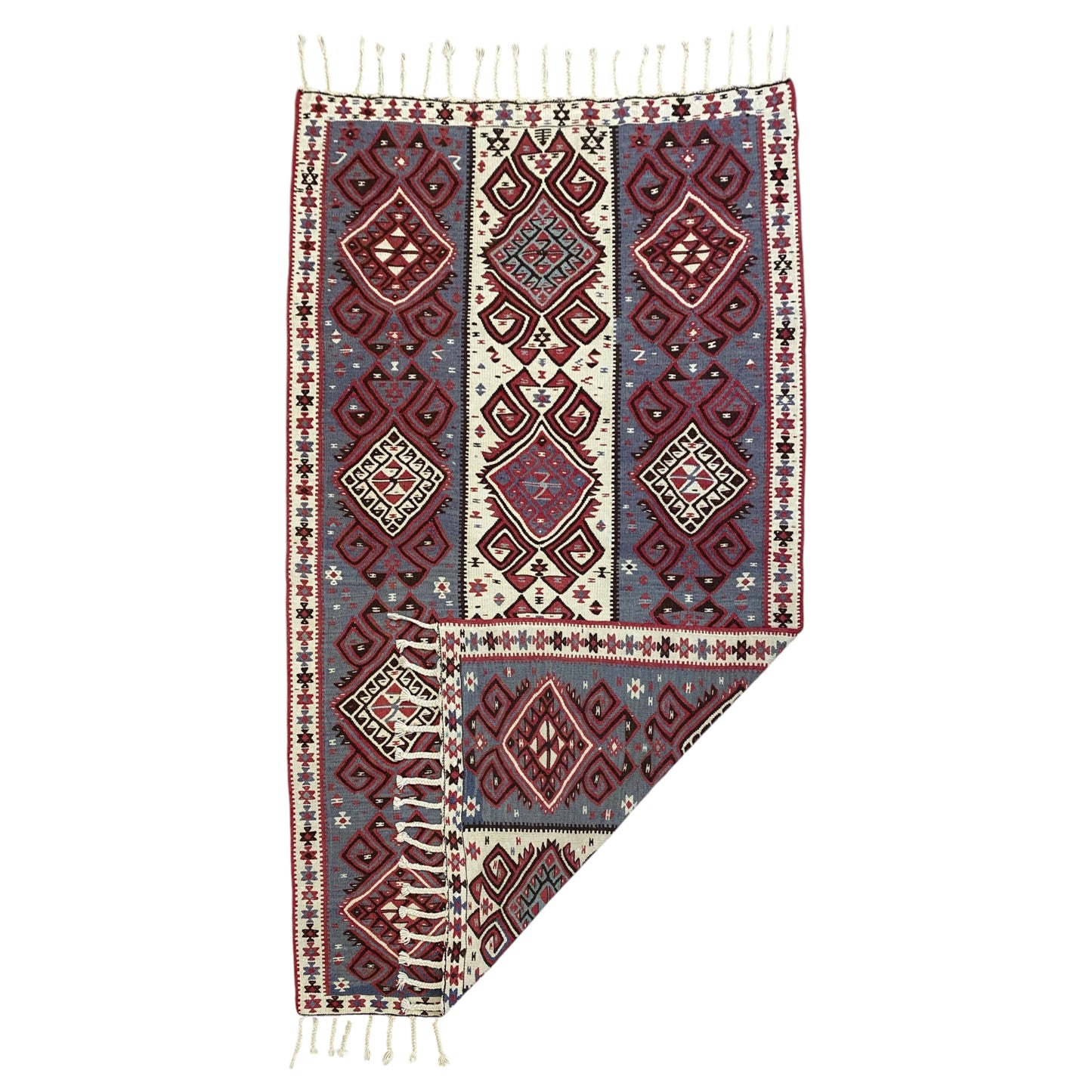Alfombra Kilim tribal Van Hakkari vintage
