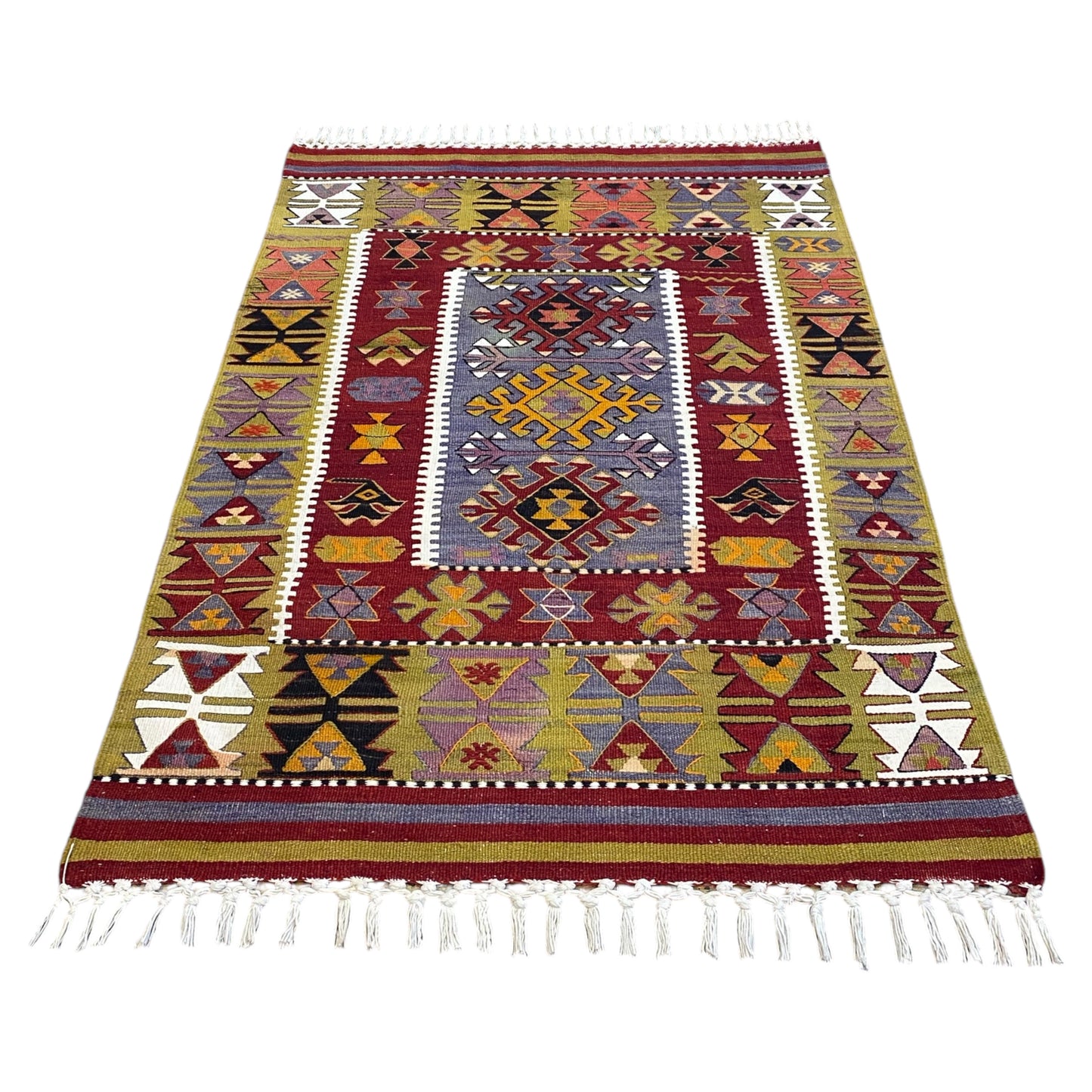 Vintage West Anatolian Aydin Nomadic Kilim Rug