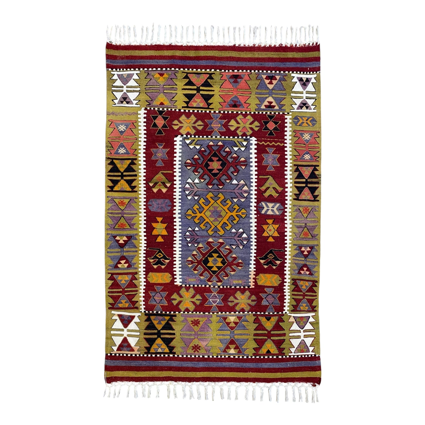 Vintage West Anatolian Aydin Nomadic Kilim Rug