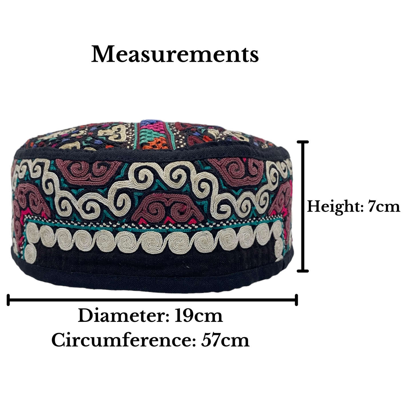 Ethnic Tribal Embroidered Ceremonial Hat