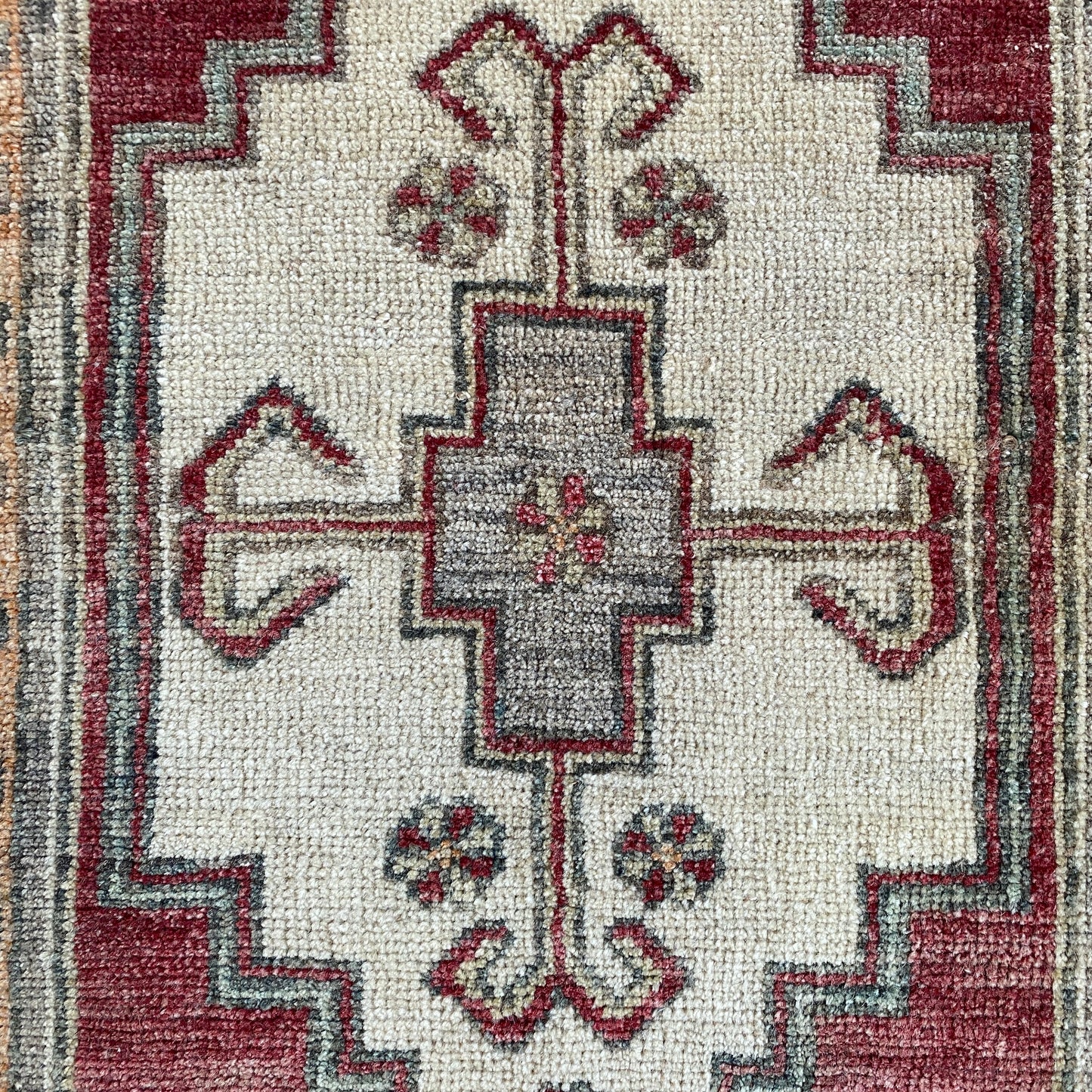 Vintage Turkish Oushak Carpet Bath Mat