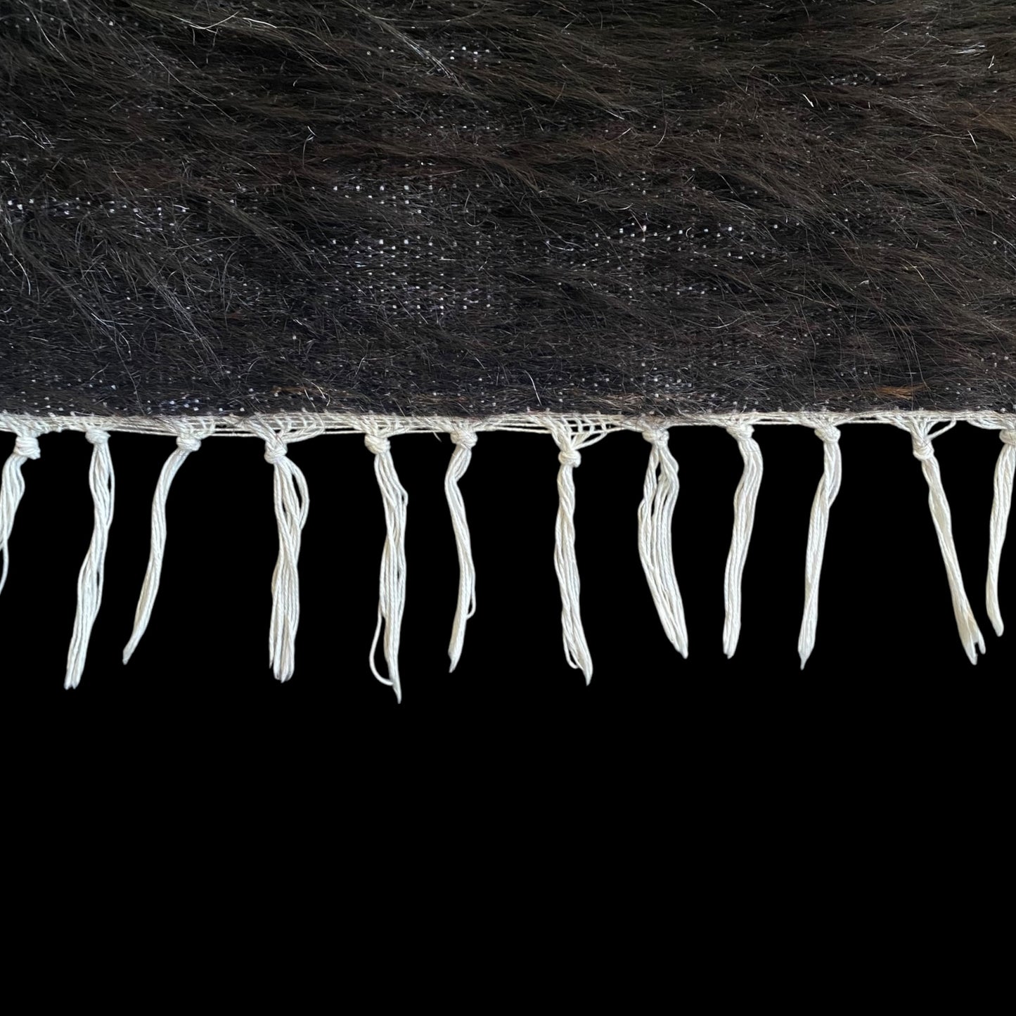 Vintage Striped Design Angora Mohair Siirt Blanket Kilim Rug