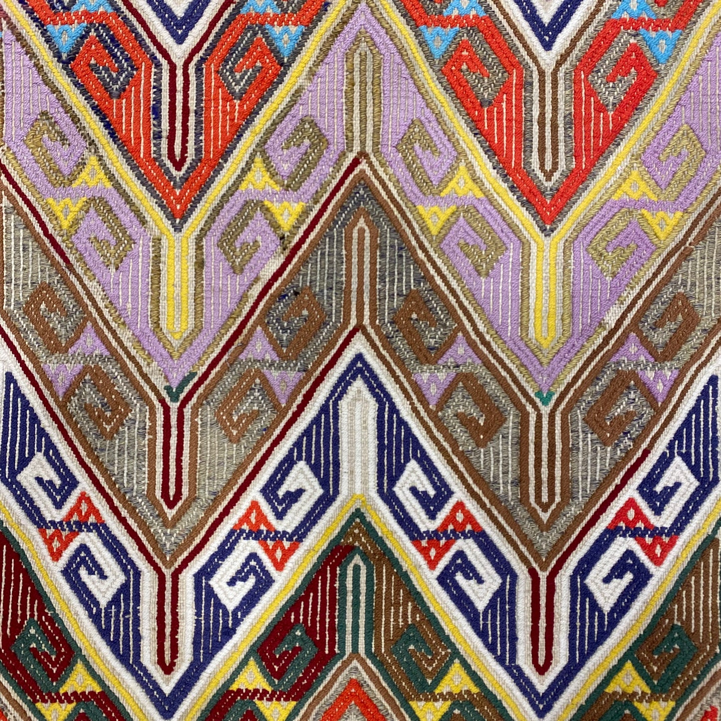 Alfombra kilim turca vintage colorida de Cicim/Jijim