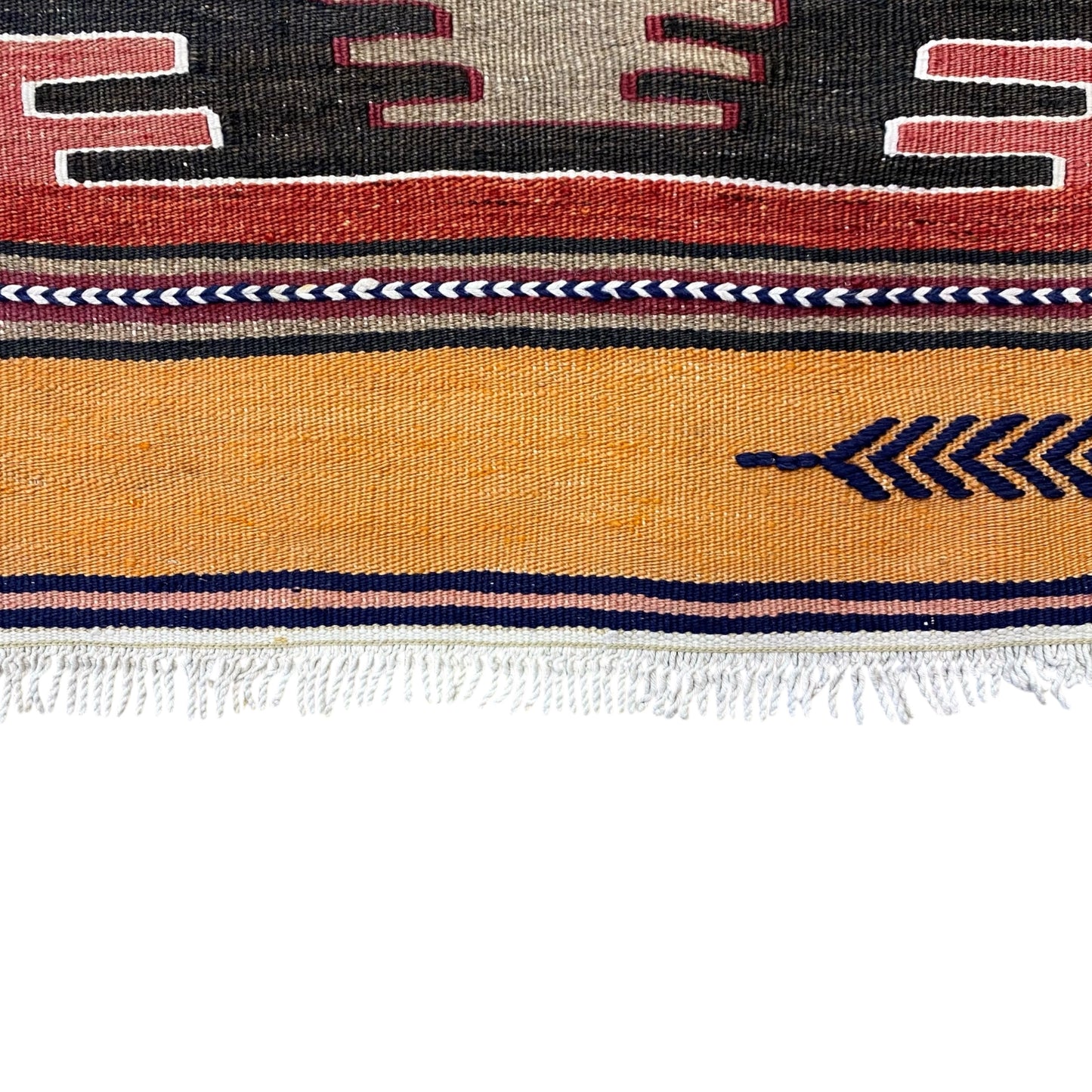 3'x7' Central Anatolian Cappadocia Kilim Rug