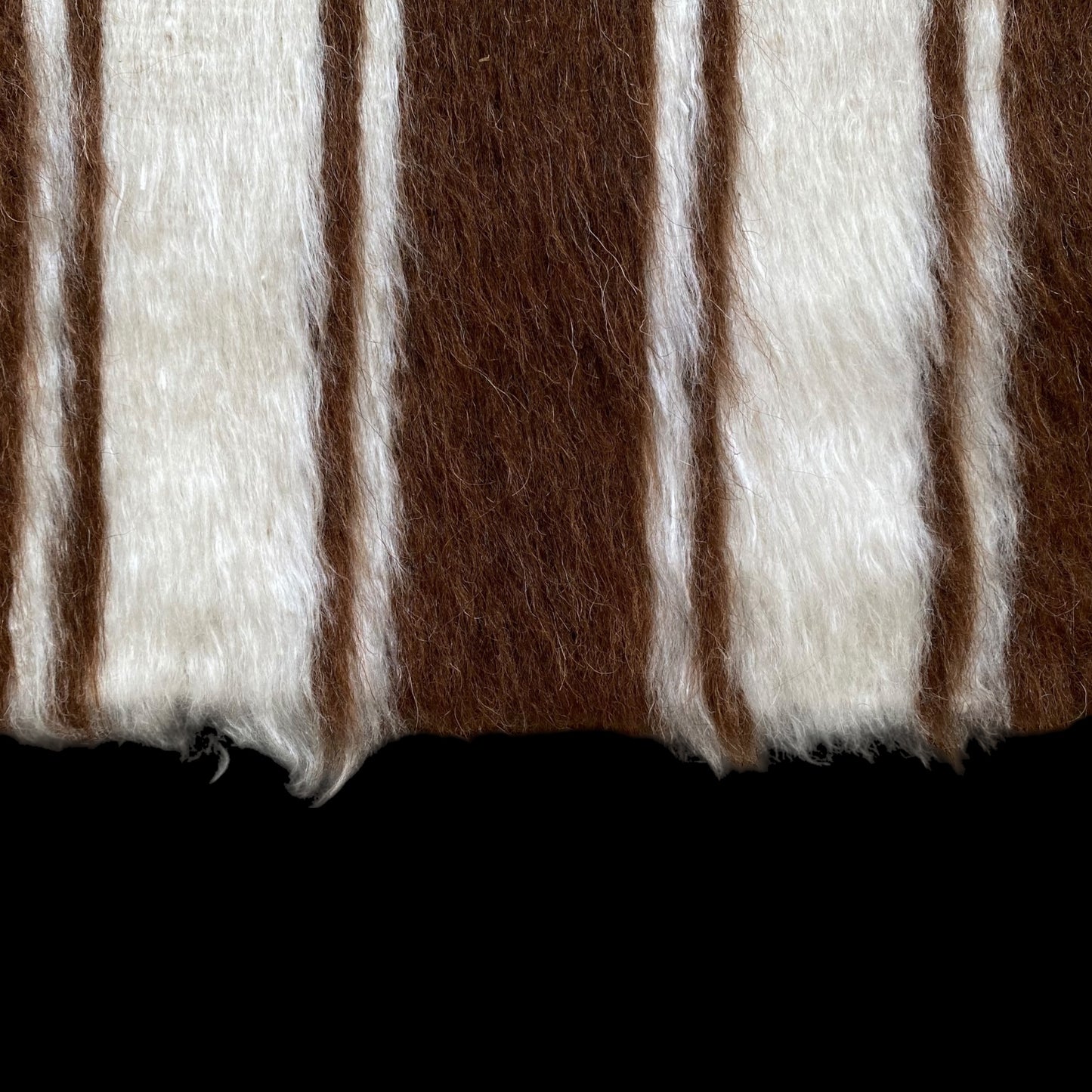 Alfombra de oración Kilim con manta de mohair y angora turca marrón