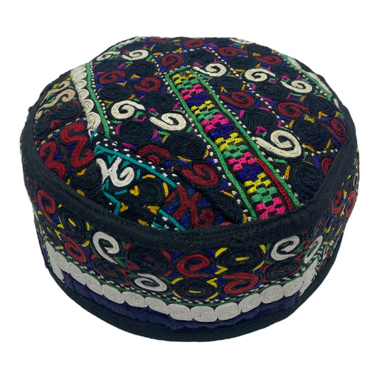 Colorful Pink Tribal Embroidered Hat