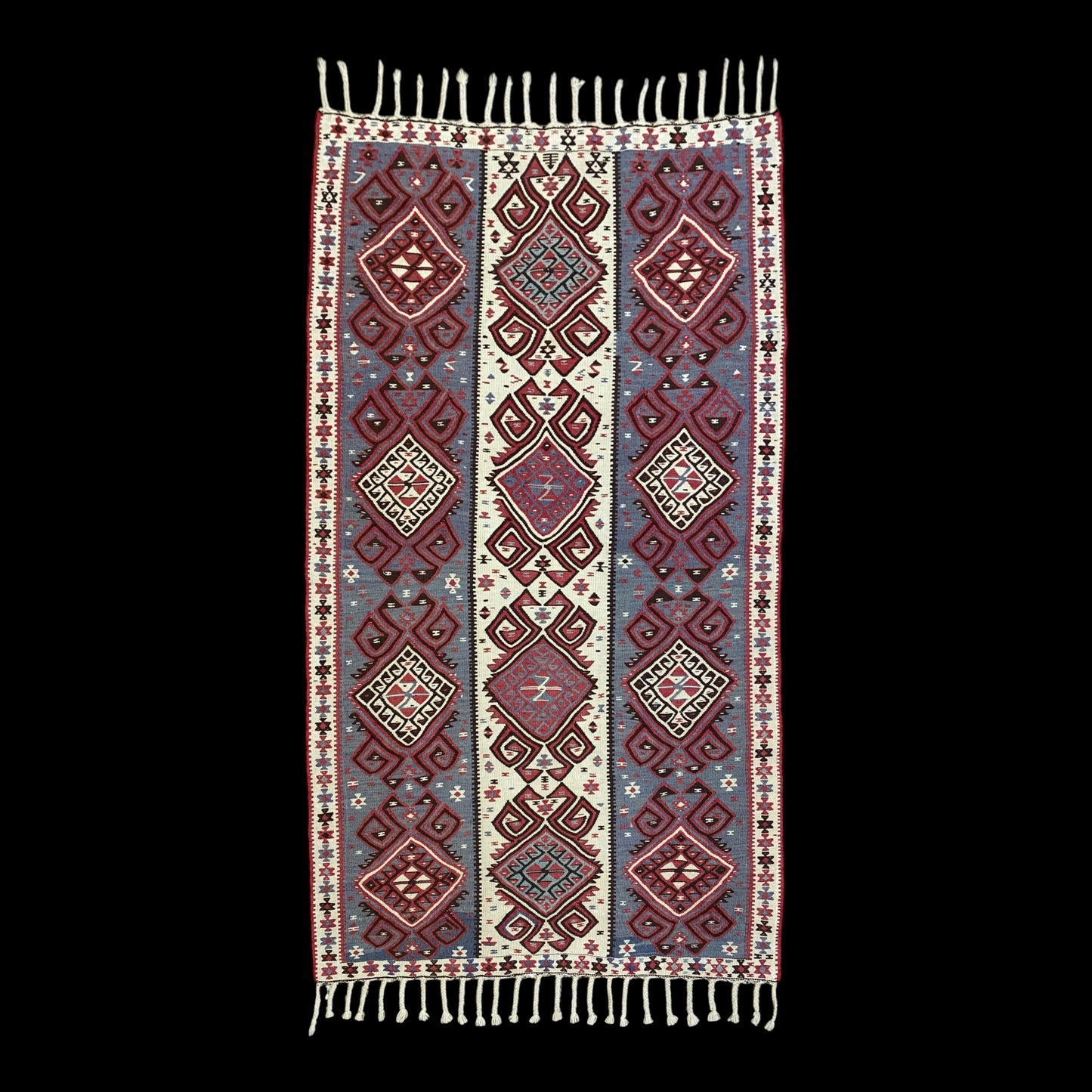 Alfombra Kilim tribal Van Hakkari vintage
