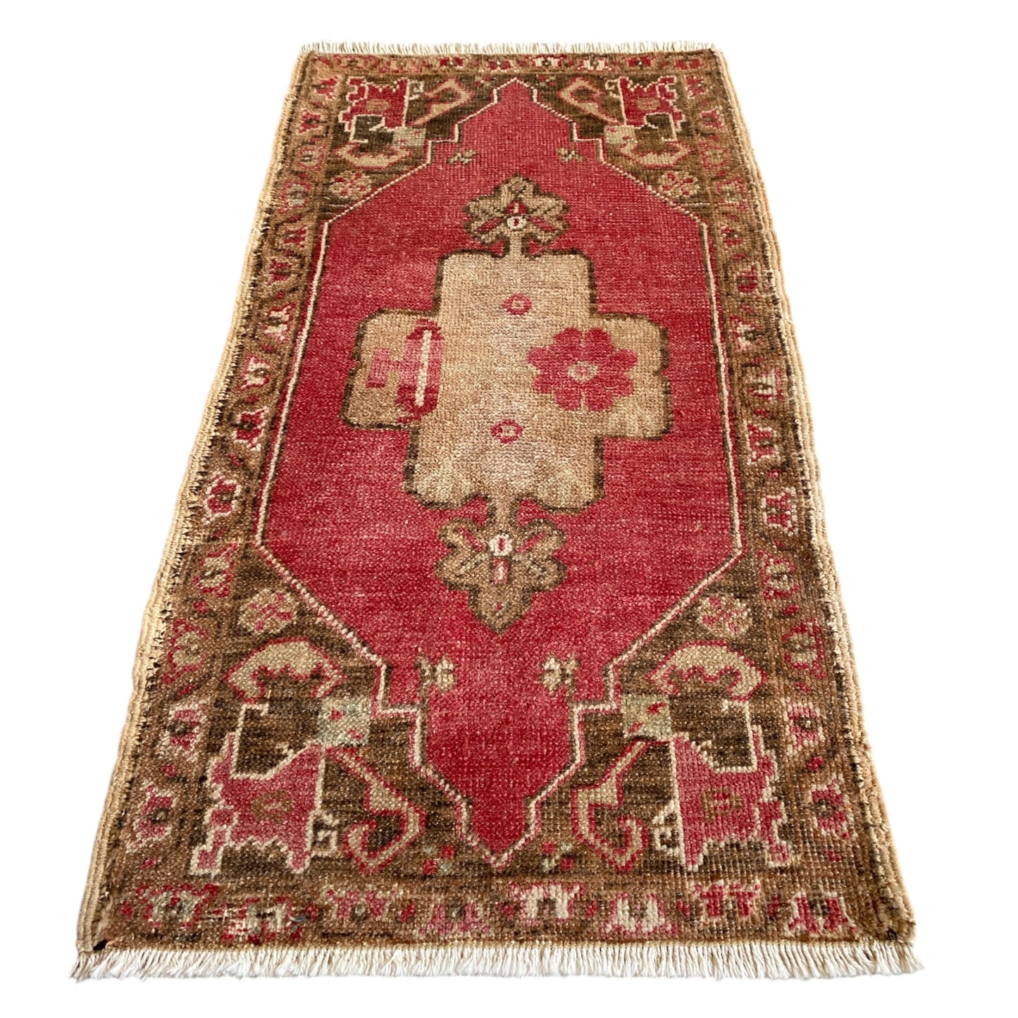 Alfombra Oushak turca decorativa vintage