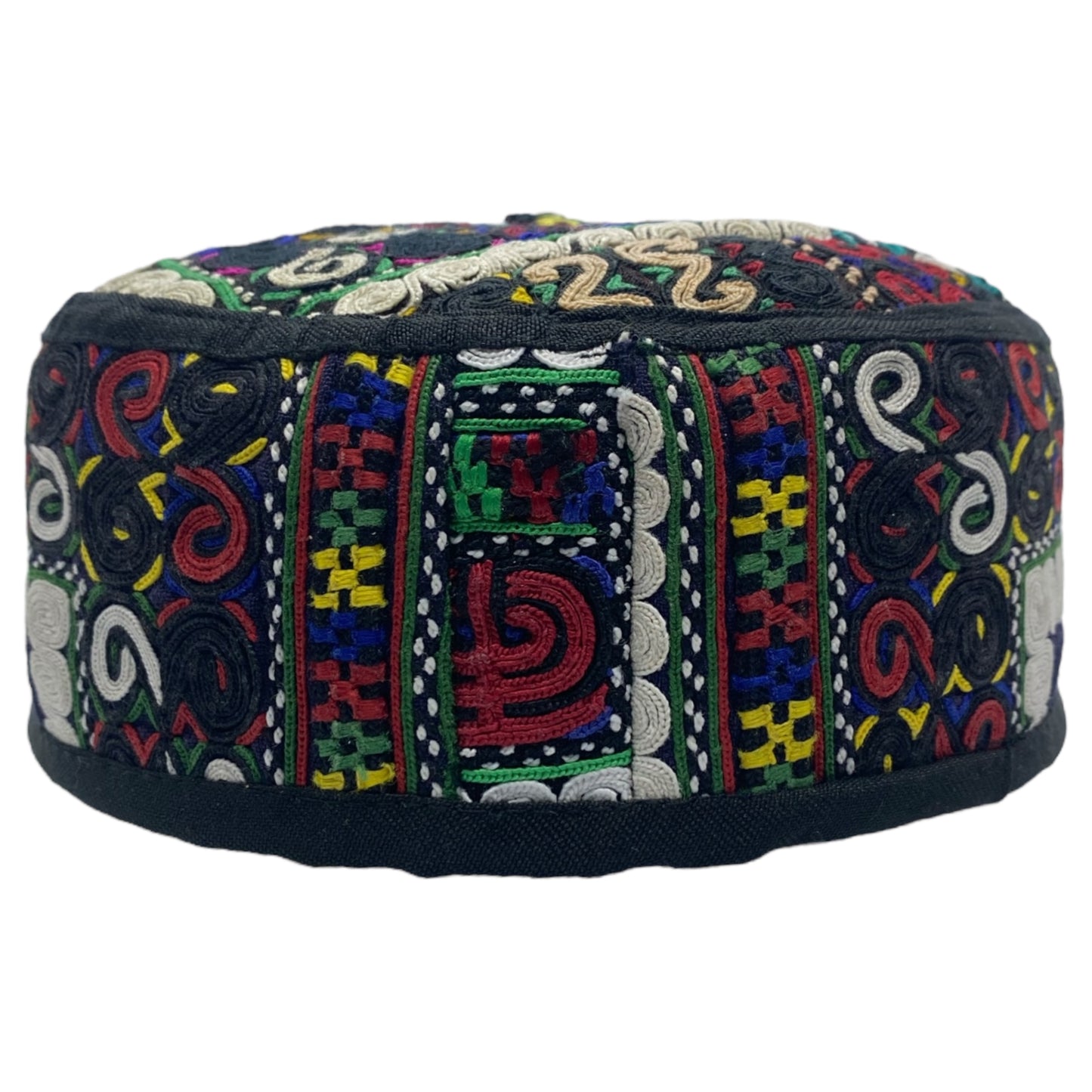 Colorful Pink Tribal Embroidered Hat