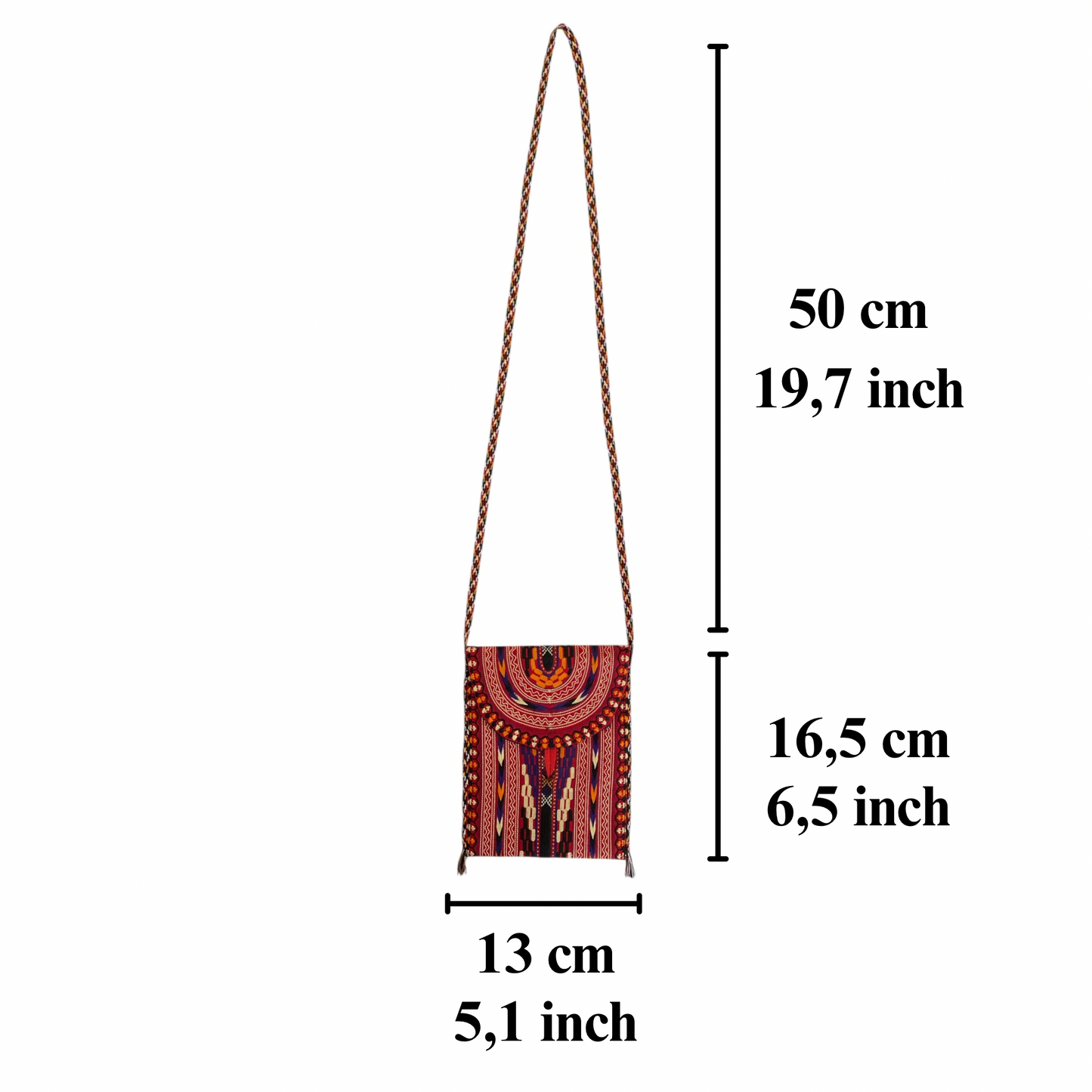 Gypsy Style Embroidered Bag Pouch Purse