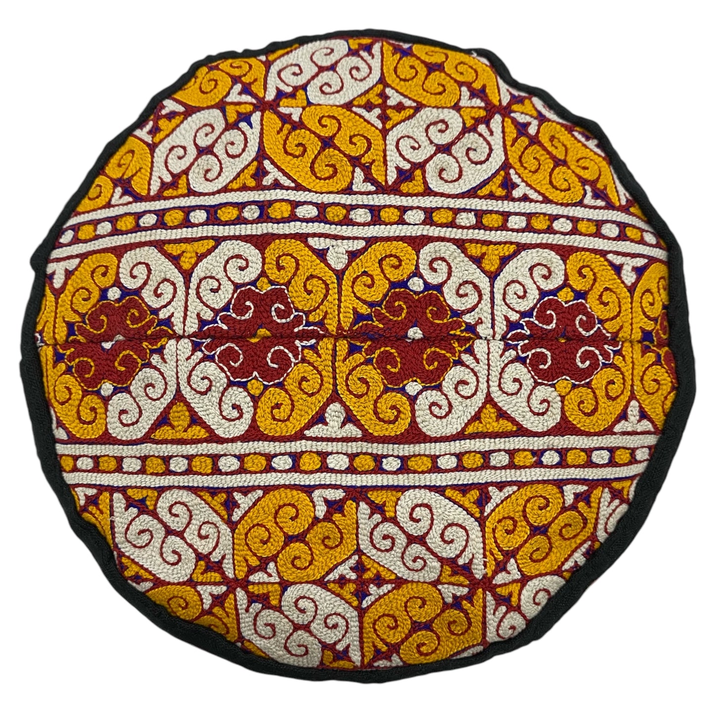 Yellow White Red Turkmen Amu Derya Hat