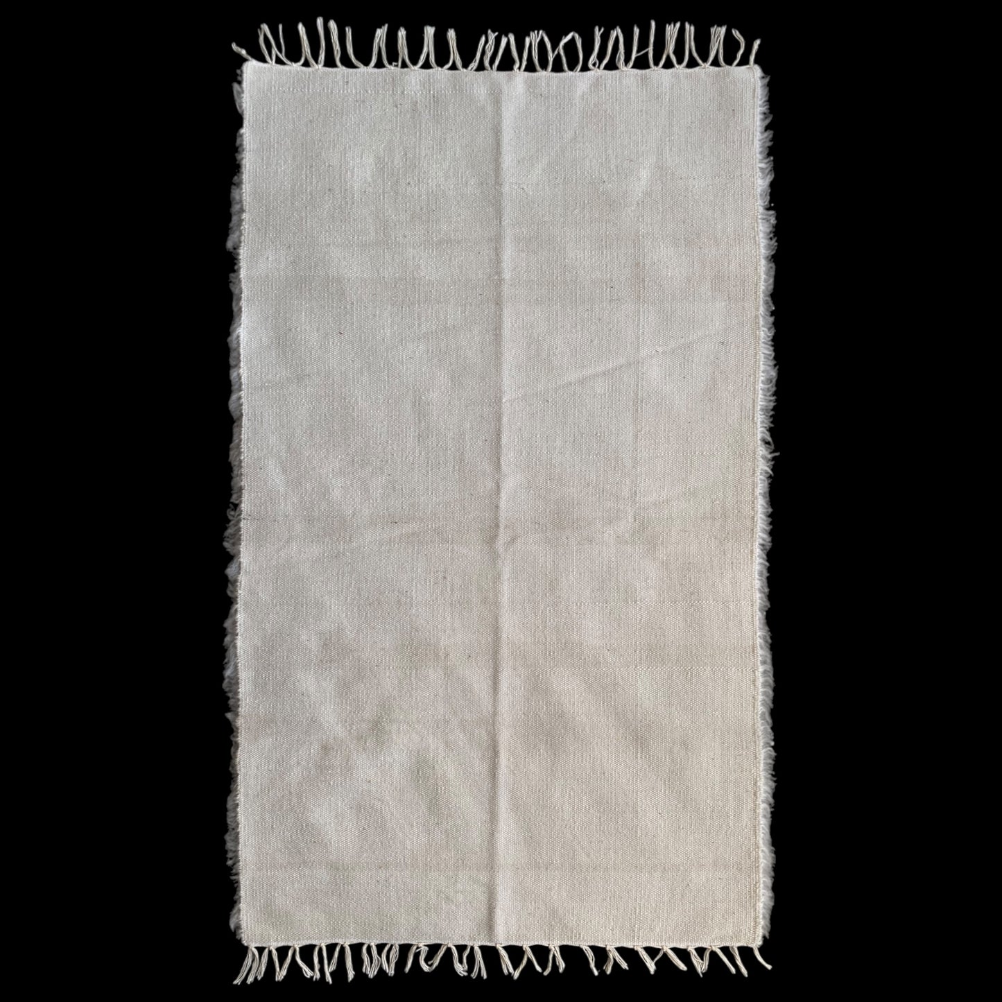 White Siirt Blanket Kelim Rug