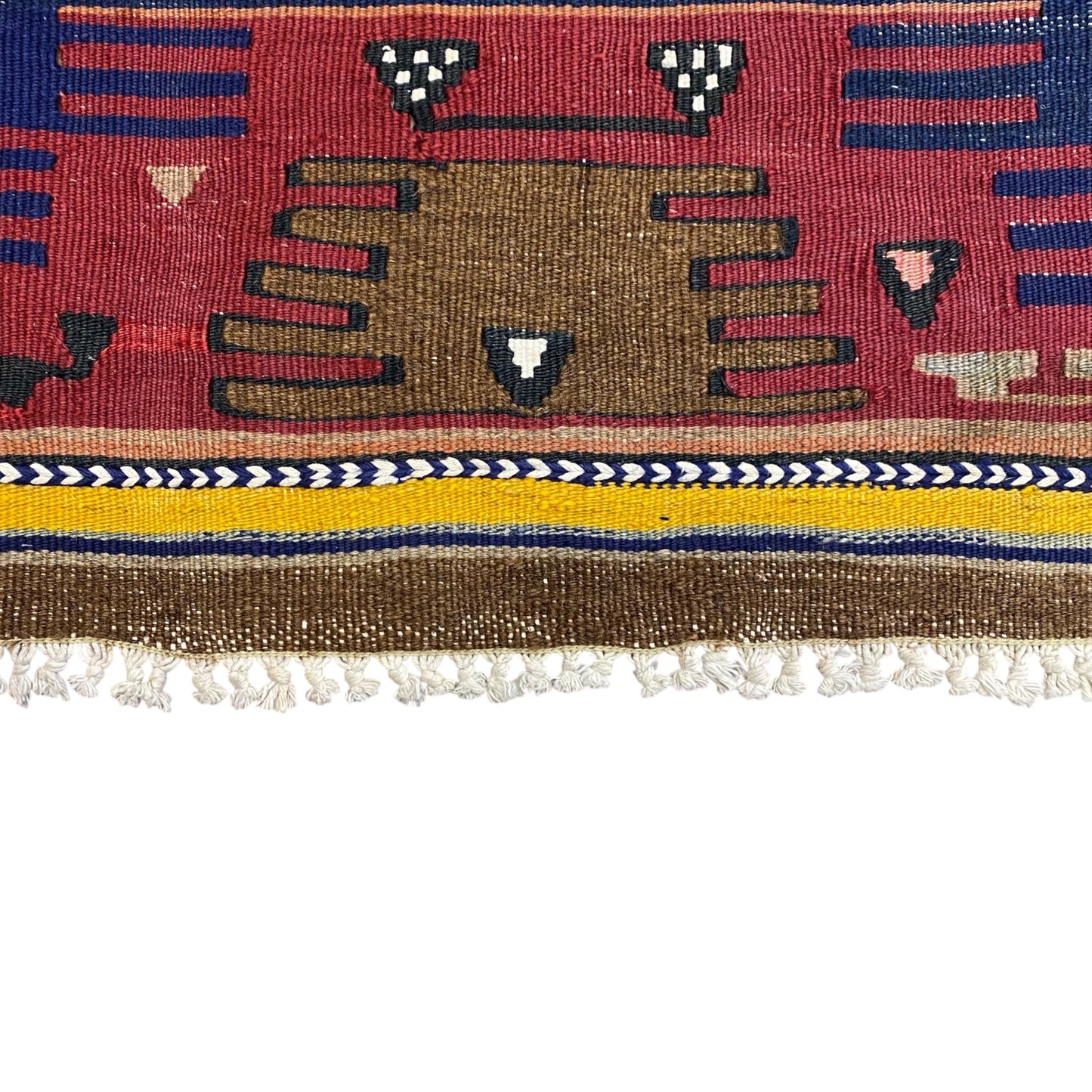 3'x7' Central Anatolian Cappadocia Kilim Rug