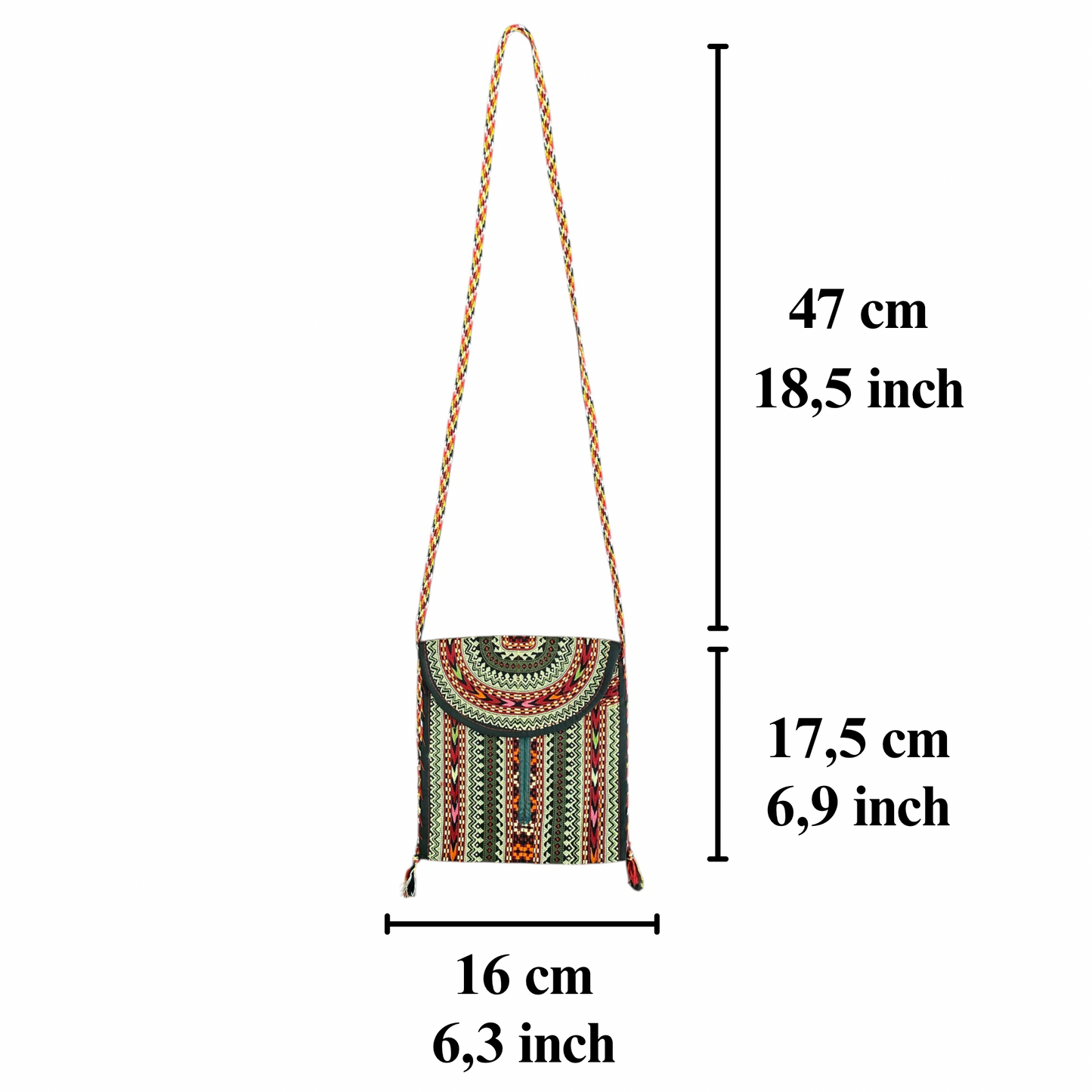 Ethnic Tribal Turkmen Embroidered Bag / Purse / Case