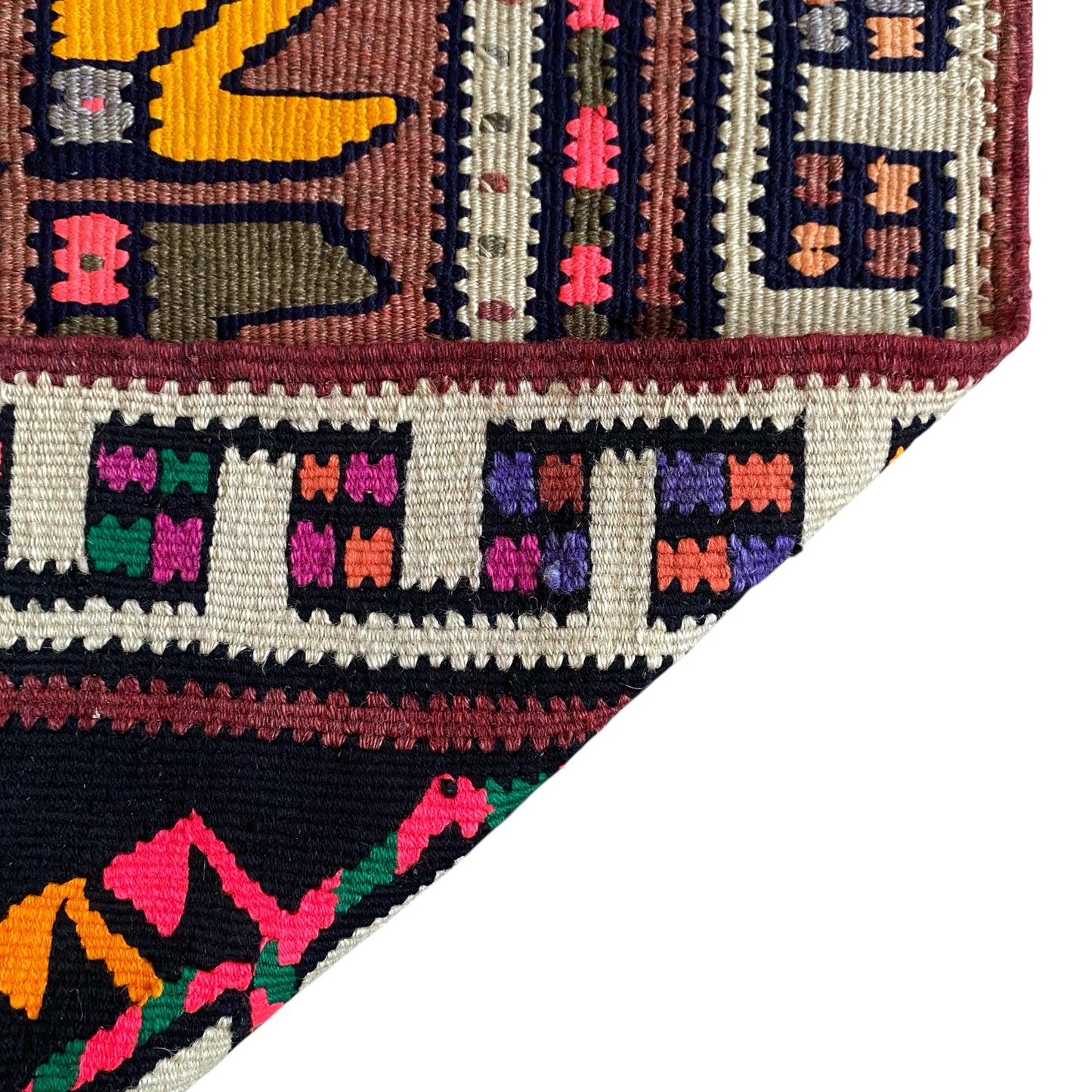 Small Herki Kurdish Kilim Rug