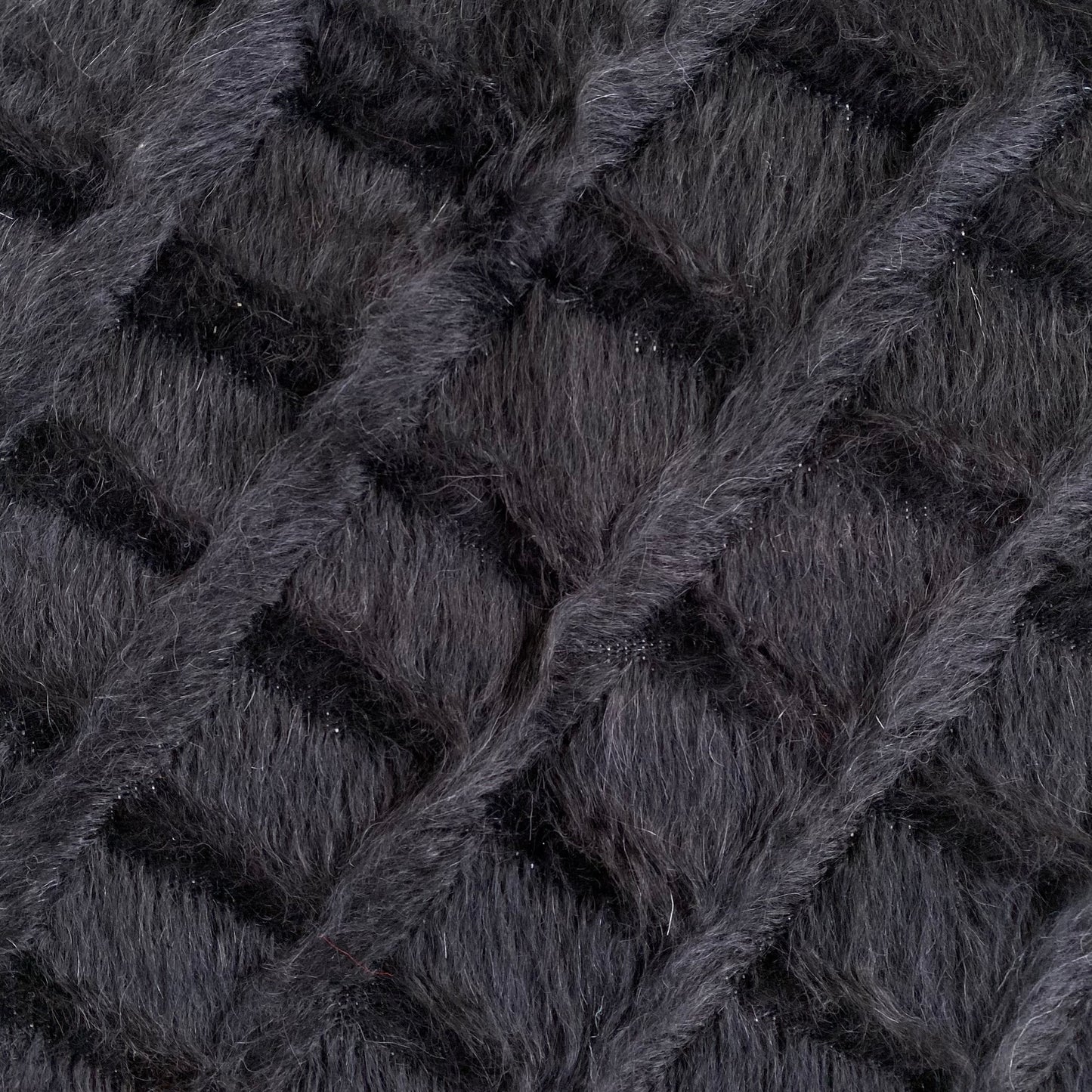 Alfombra Kilim turca de mohair y angora negra