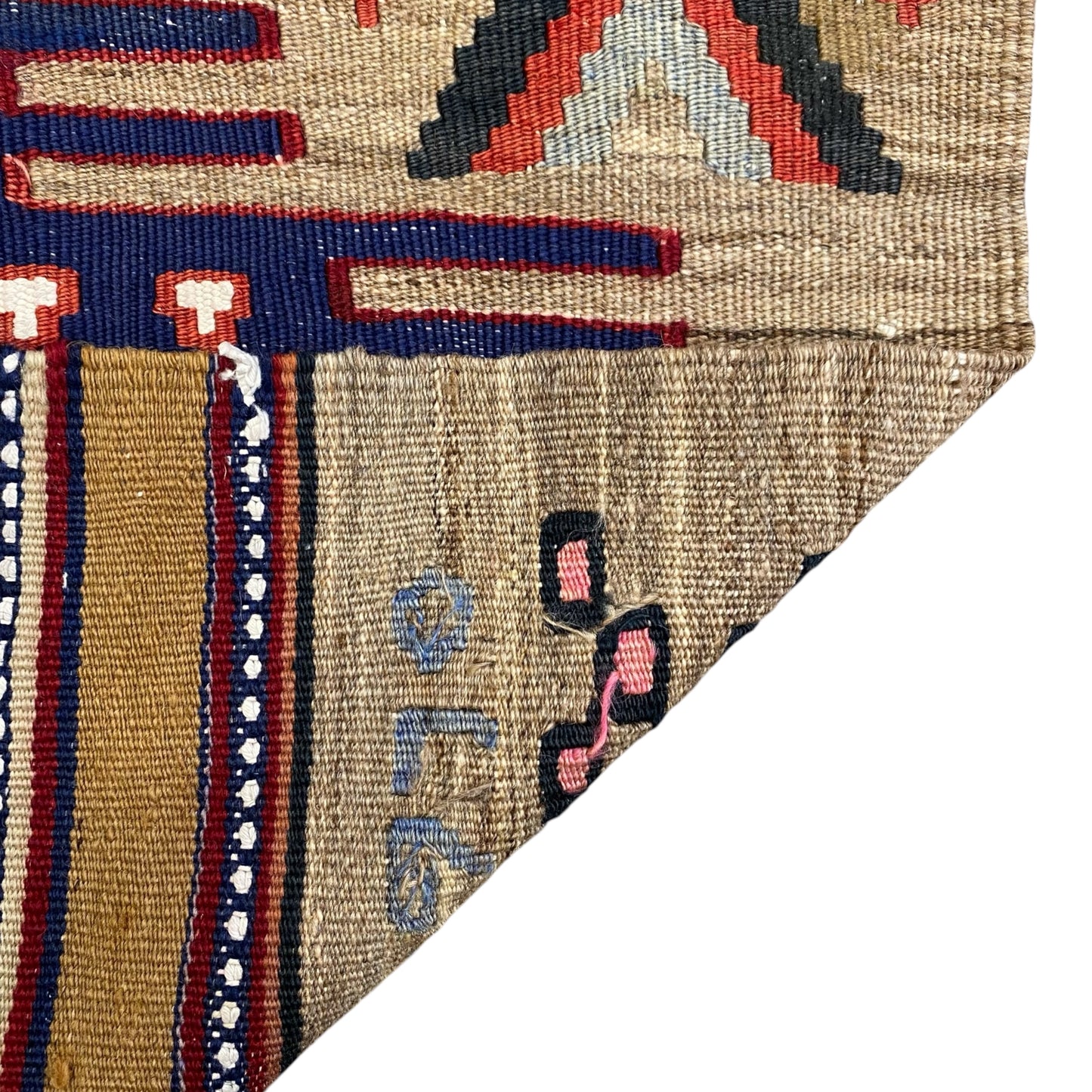 3'x7' Central Anatolian Cappadocia Kilim Rug
