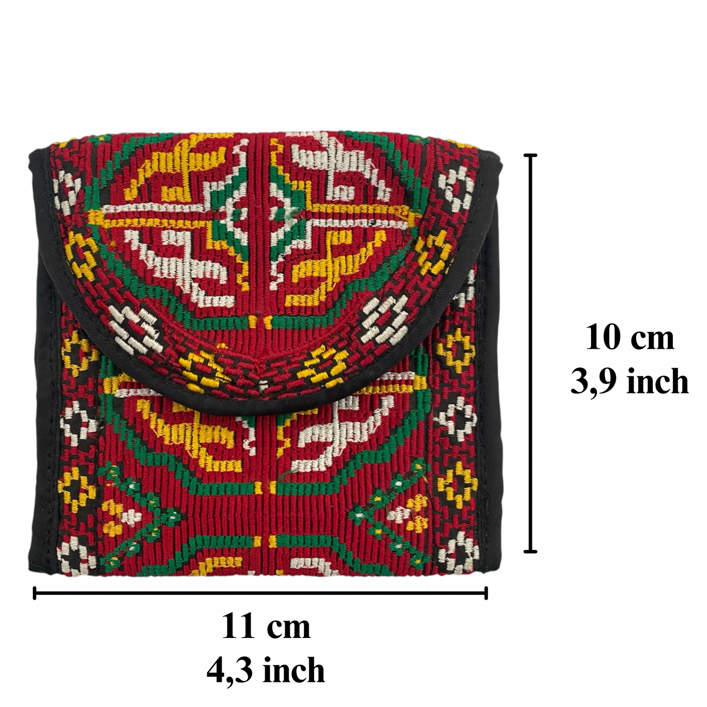 Tekke Buhara Embroidered Small Boho Pouch Purse Case