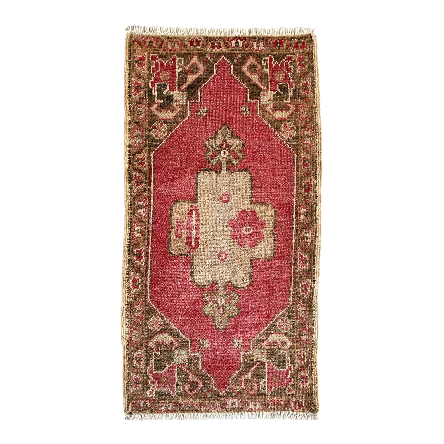 Alfombra Oushak turca decorativa vintage