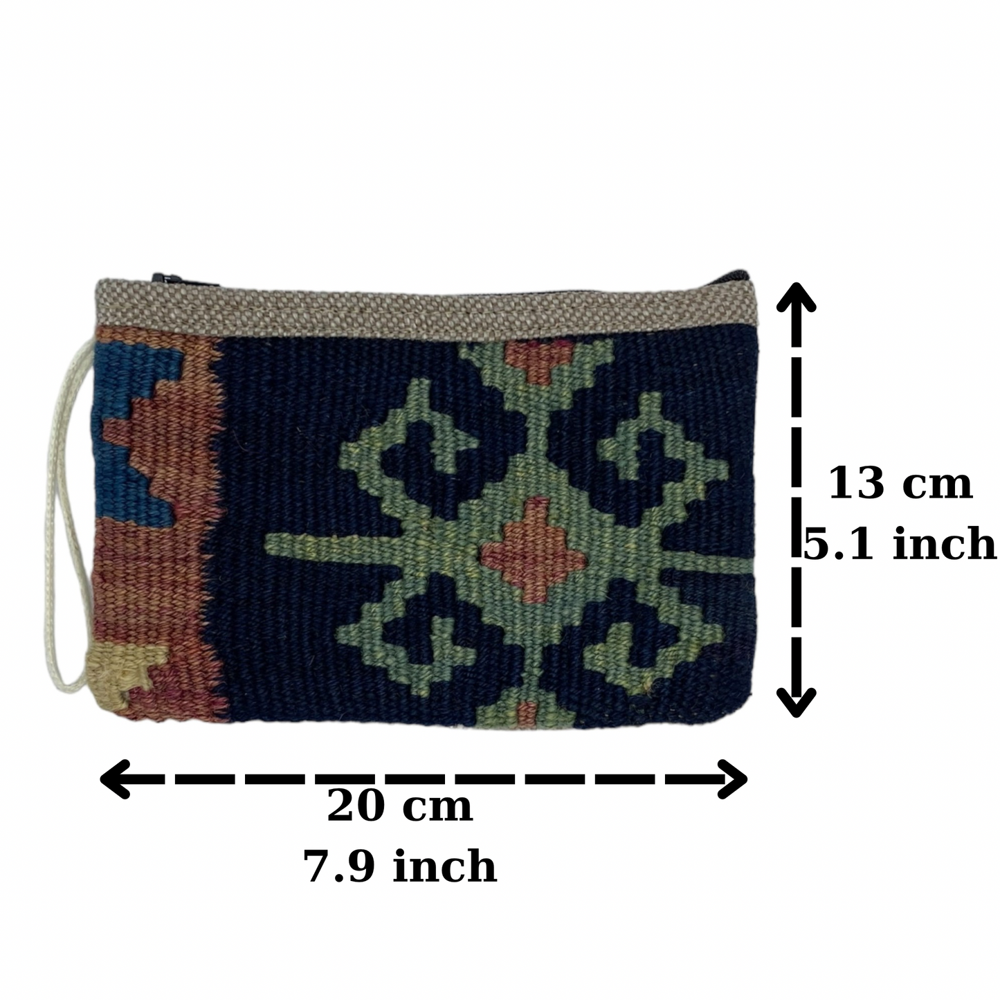 Mini bolso de mano / bolsa de Kilim