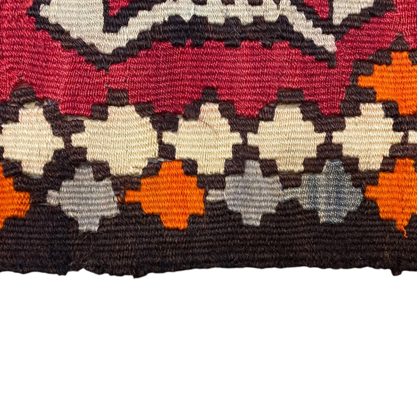 East Anatolian Small Boho Erzurum Kelim Rug