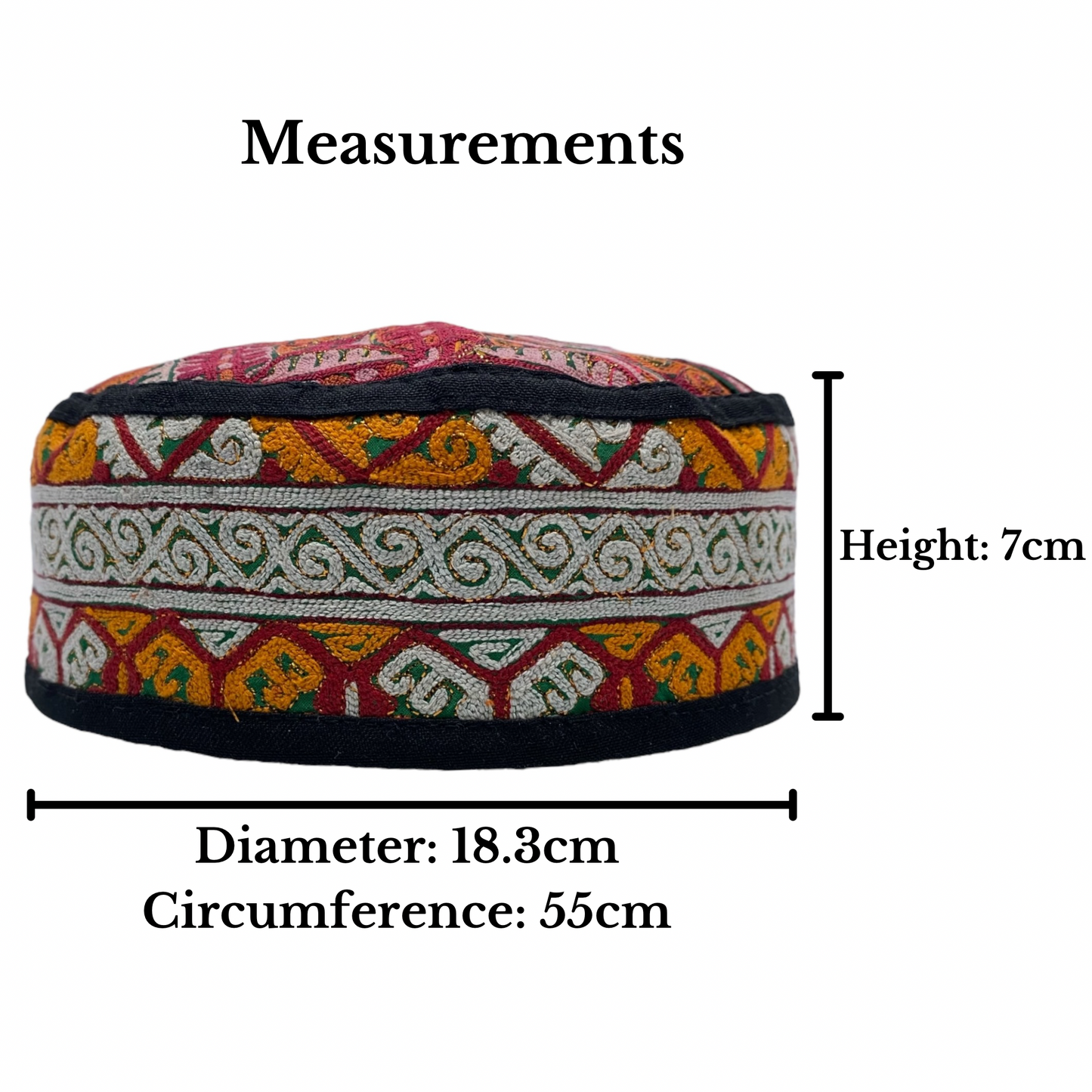 Hand Embroidered Turkoman Hat