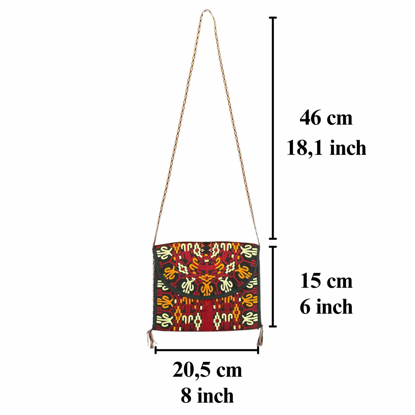 Tribal Turkmen Boho Clutch Bag / Pouch