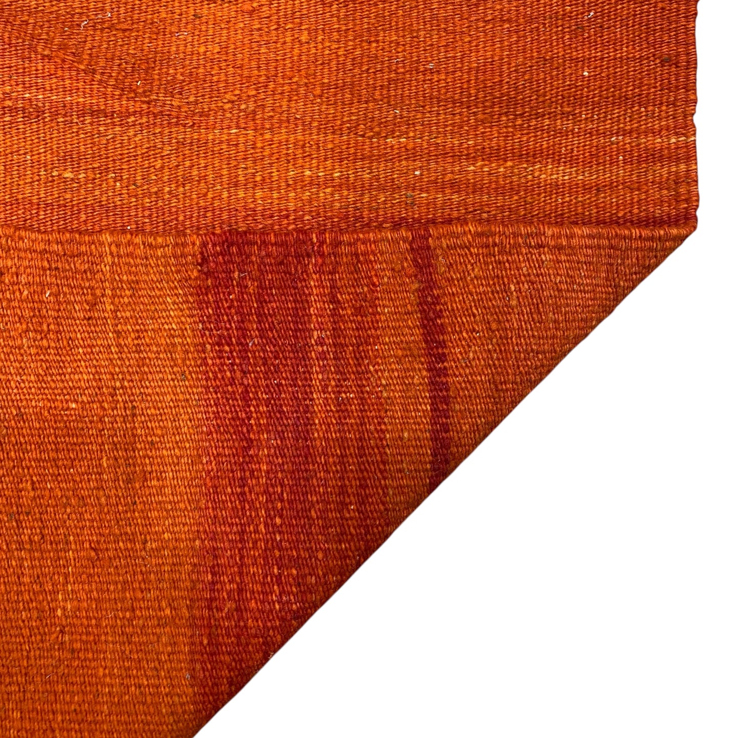 Simple Minimalist Orange Color Kilim Rug