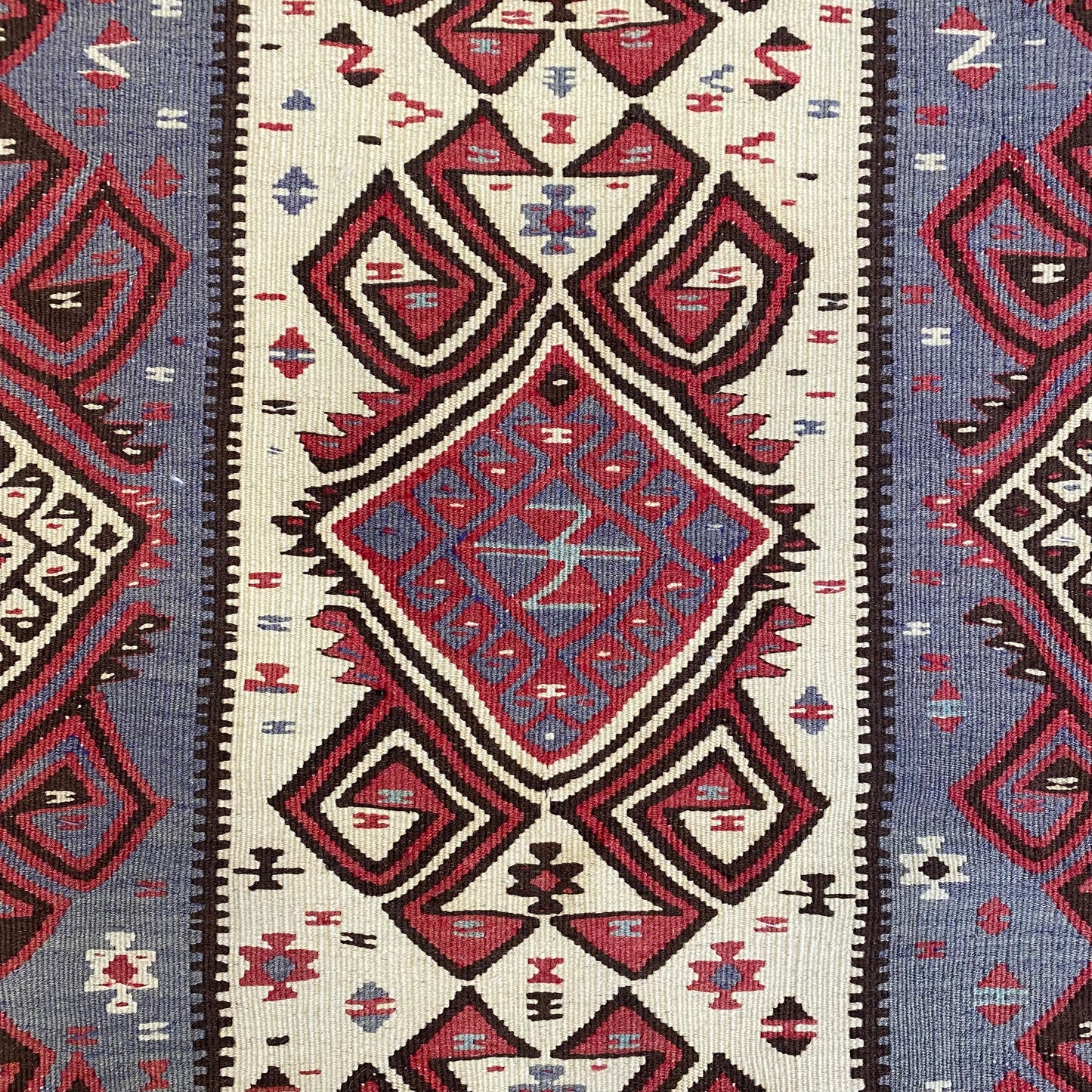 Alfombra Kilim tribal Van Hakkari vintage