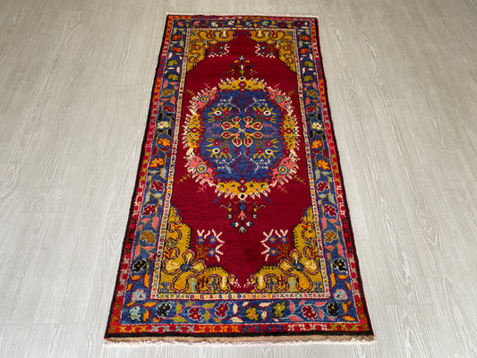 Vintage Turkish Fethiye Kaya Rug-Megri Kayakoy Carpet-Makri Kaya Carpet