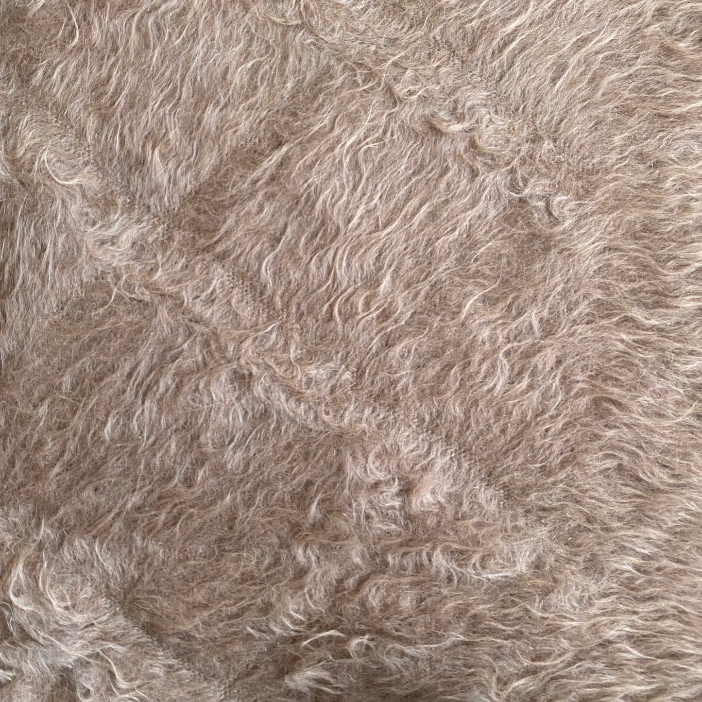 Angora Mohair Brown Turkish Siirt Blanket Kilim Rug