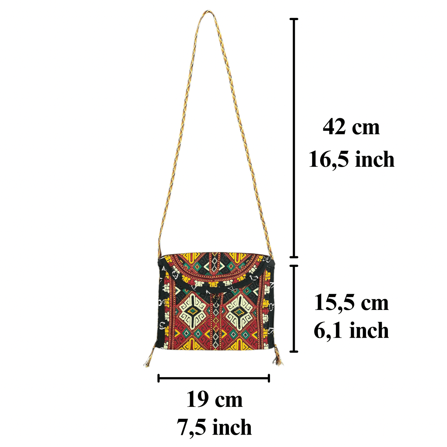 Bohemian Colorful Uzbek Bag / Pouch / Case - Kilim Art Gallery