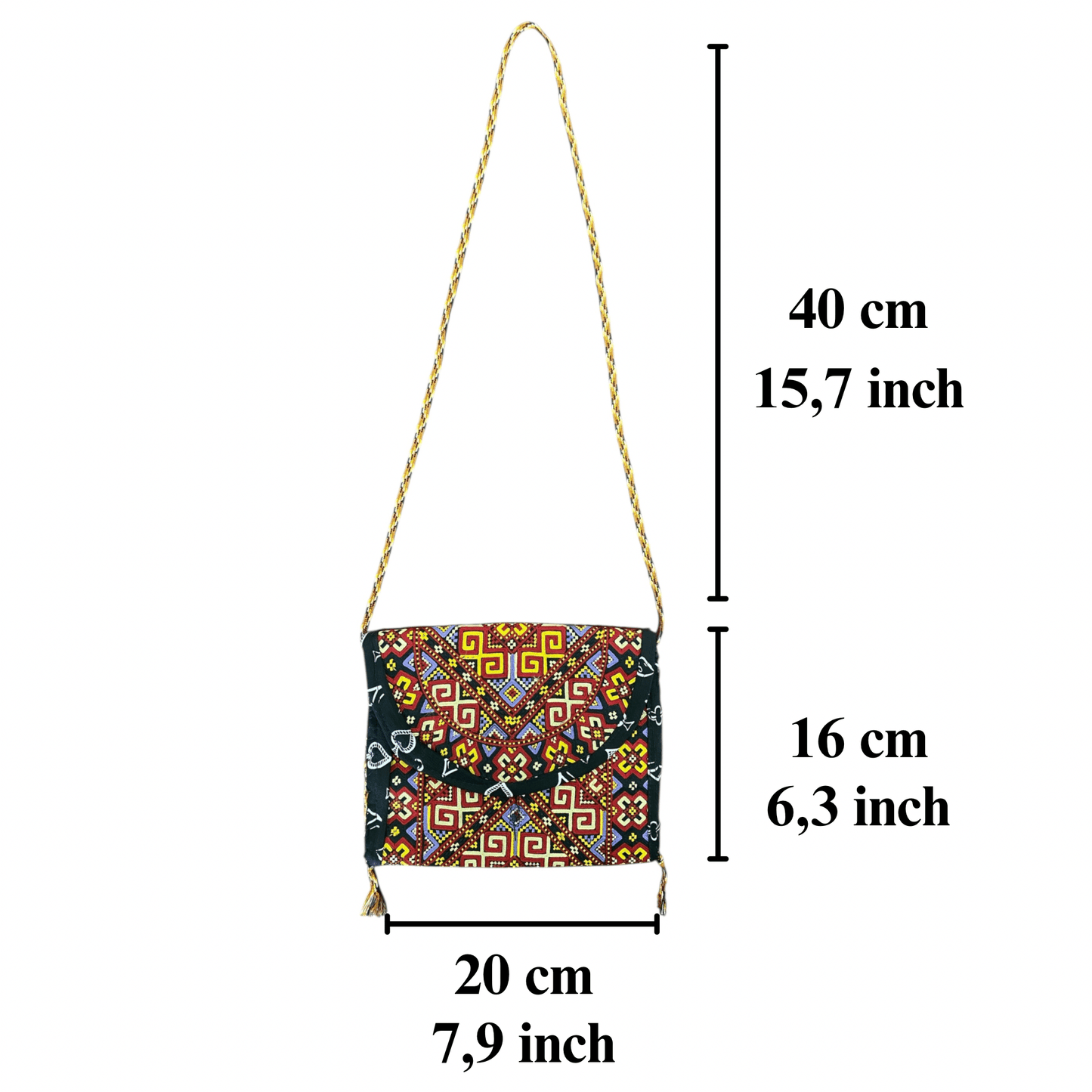 Boho Embroidered Colorful Tribal Purse / Bag - Kilim Art Gallery