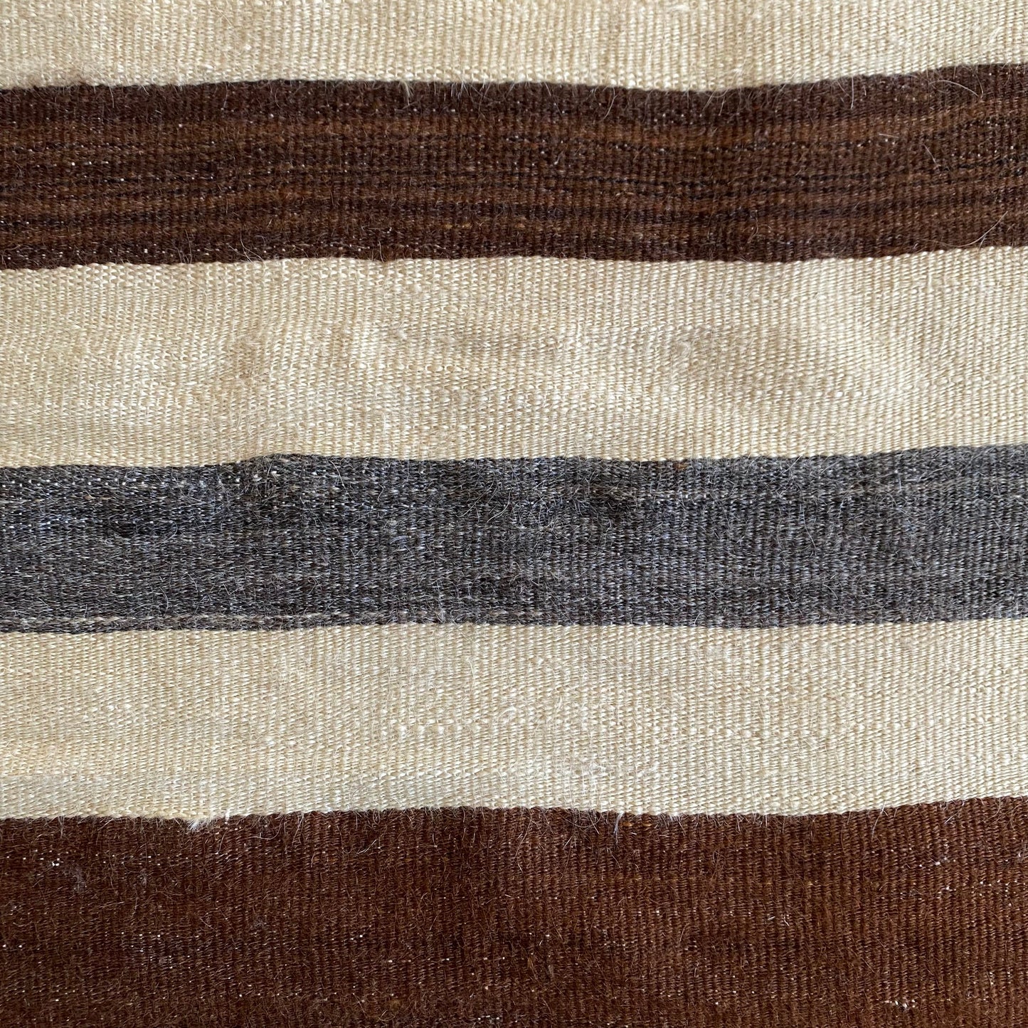 Brown Angora Mohair Siirt Blanket Kilim Rug - Kilim Art Gallery