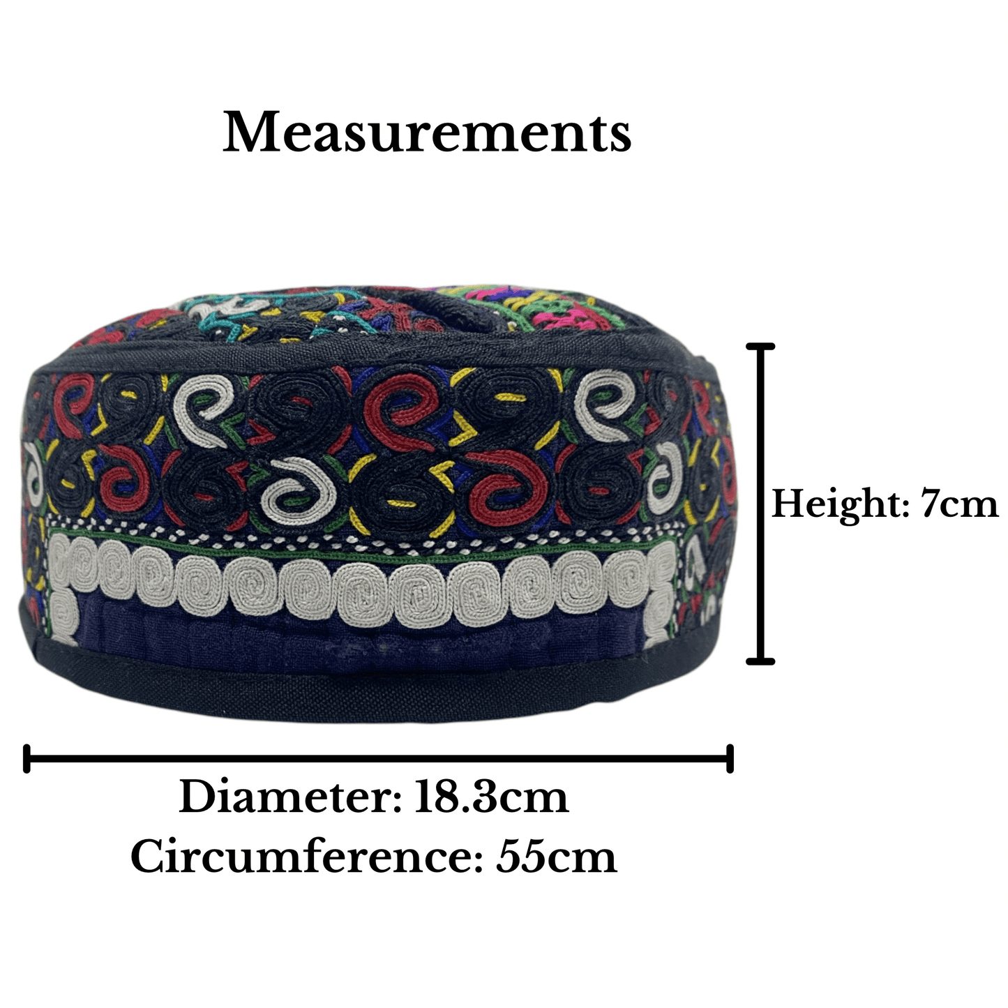 Colorful Pink Tribal Embroidered Hat - Kilim Art Gallery