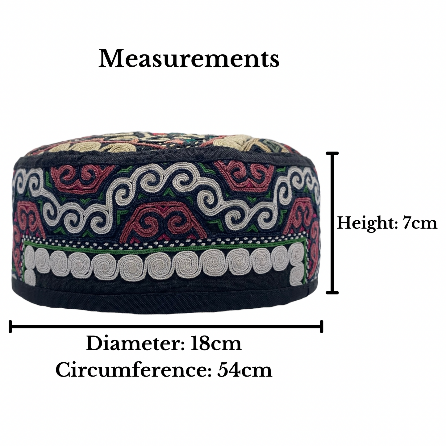 Embroidered Vintage Tribal Yamuth Hat