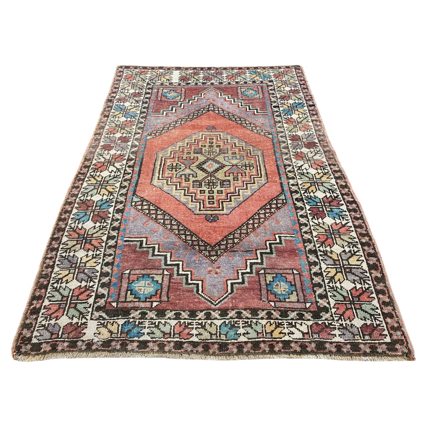 Muted Color Turkish Oushak Rug
