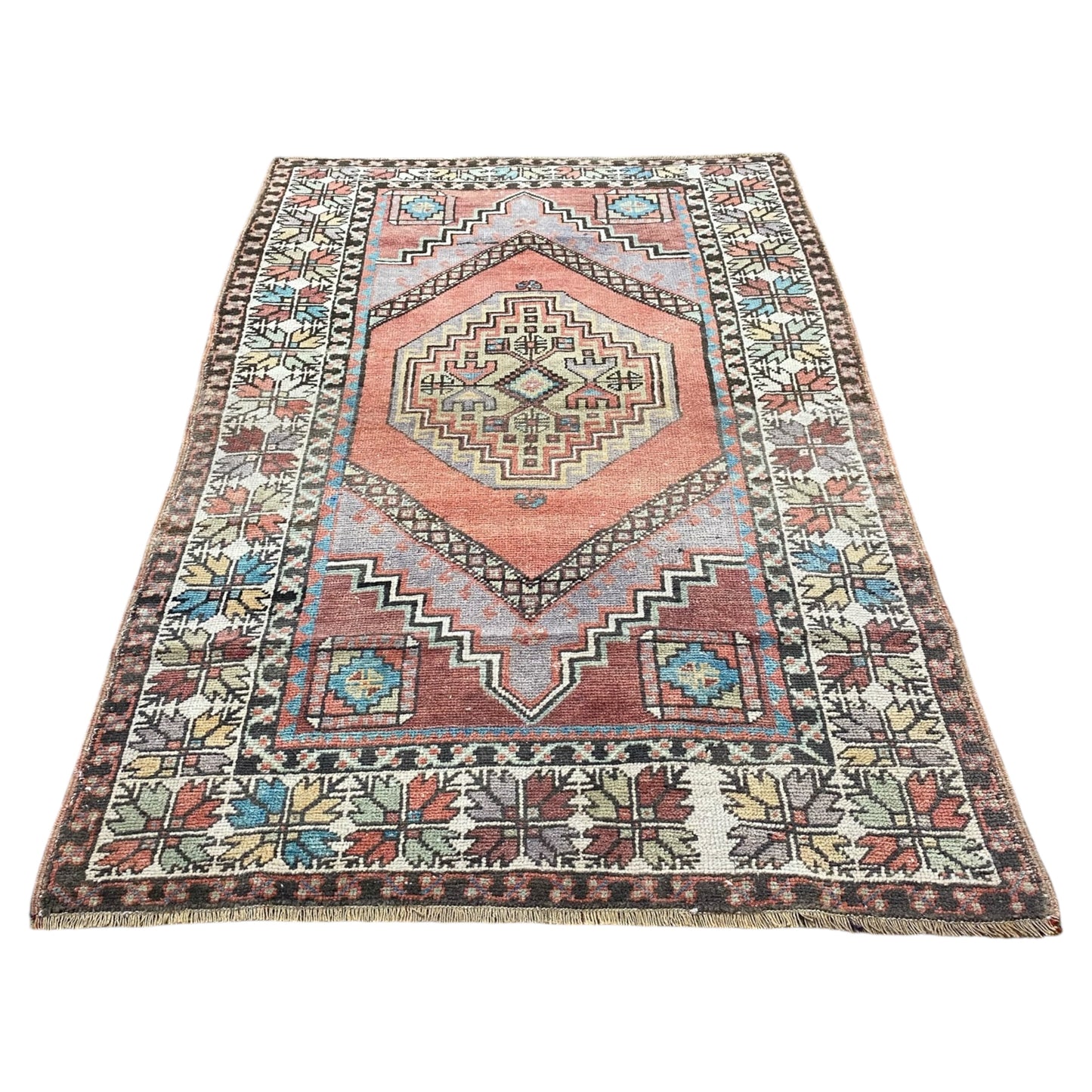 Muted Color Turkish Oushak Rug