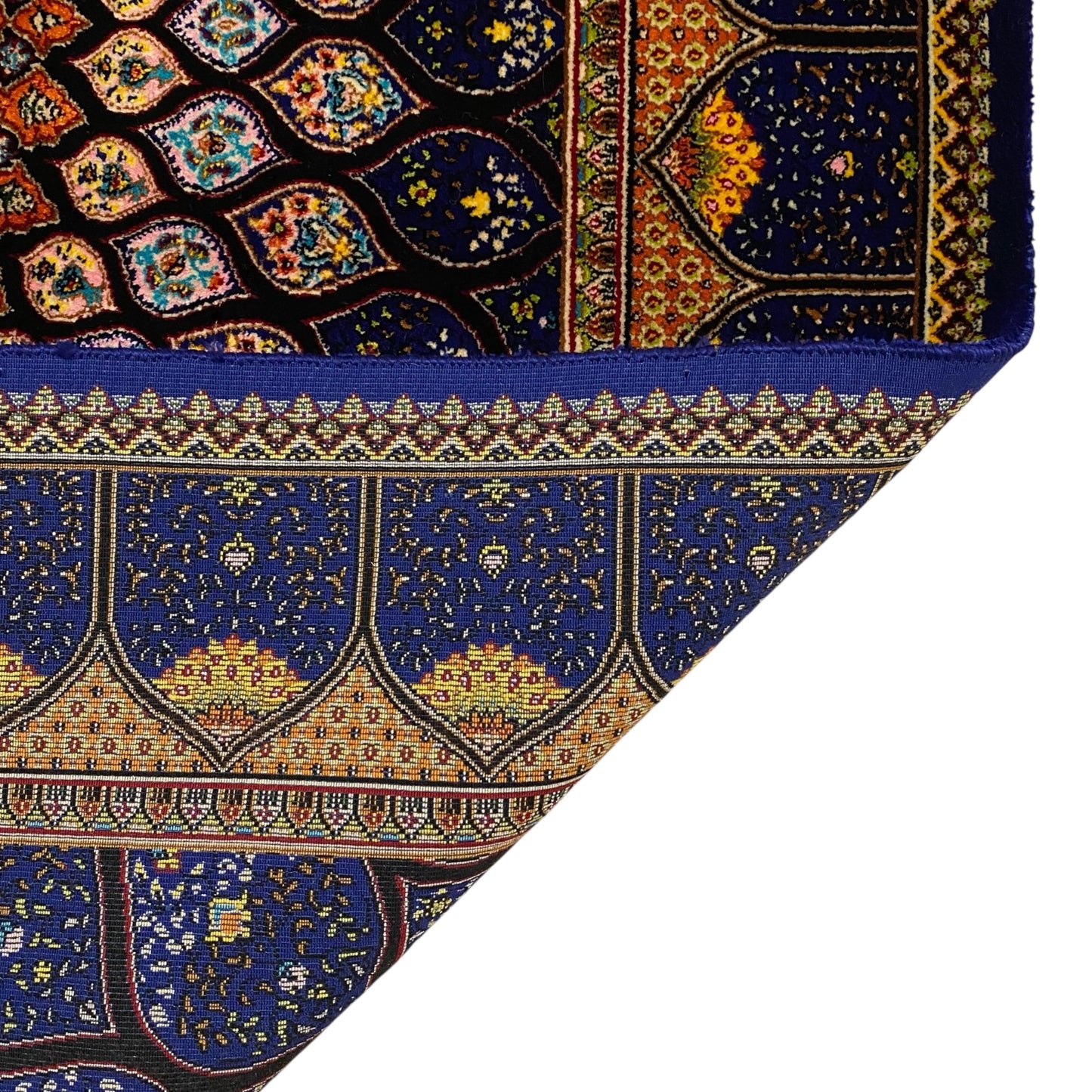 Navy Blue Silk Rug - Kilim Art Gallery