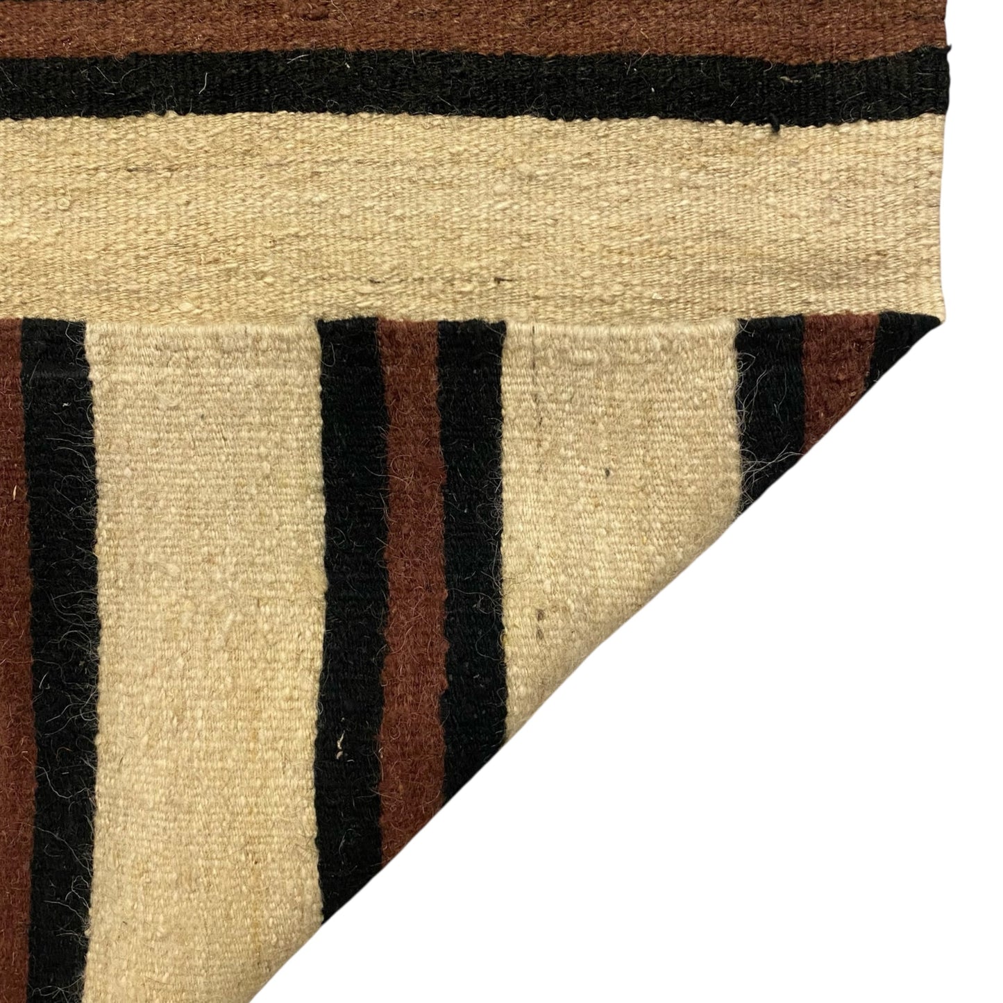 Organic Natural Color Striped Kilim Runner Rug in Nordic Style - Kilim Art Gallery