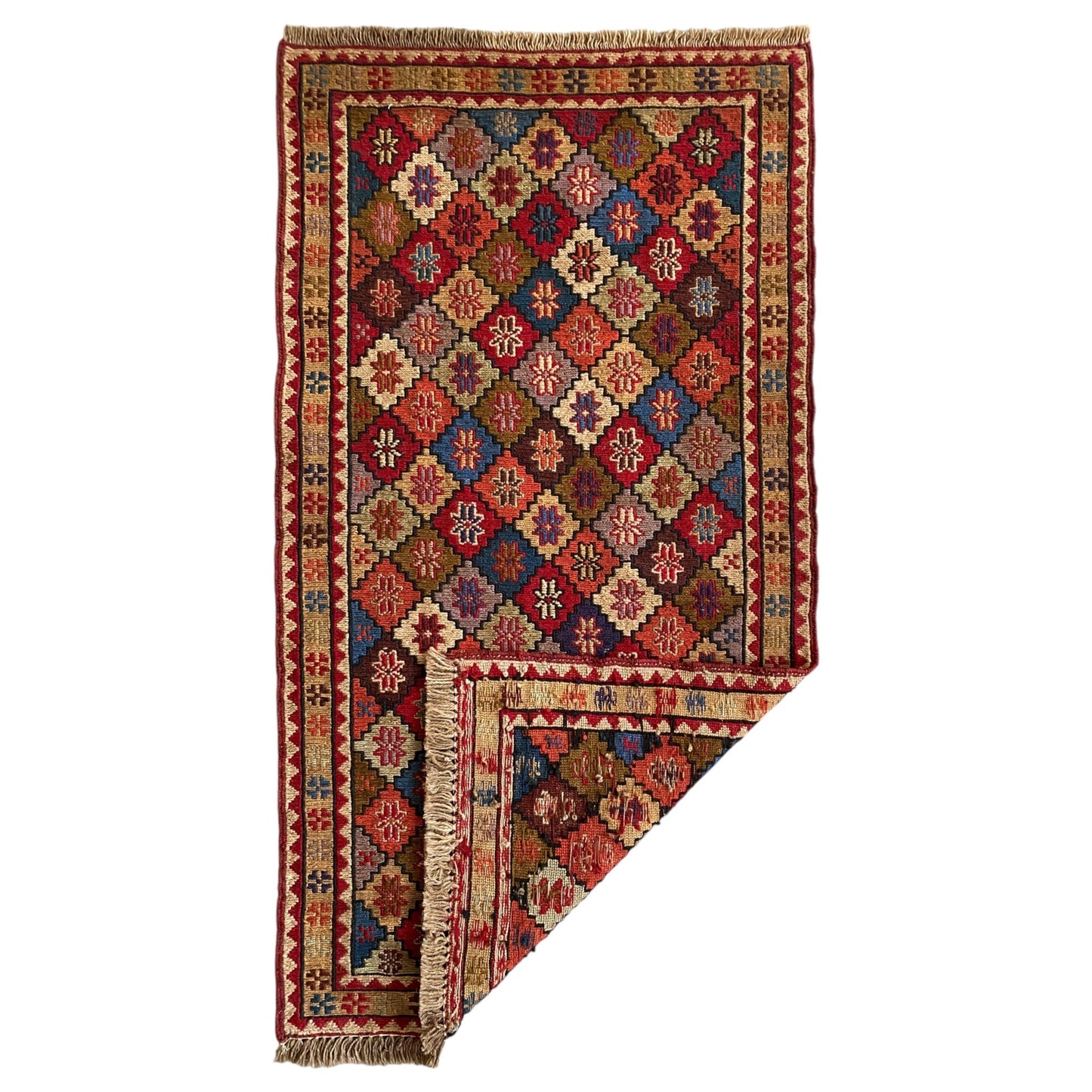 Small Tribal Caucasian Soumak Rug - Kilim Art Gallery