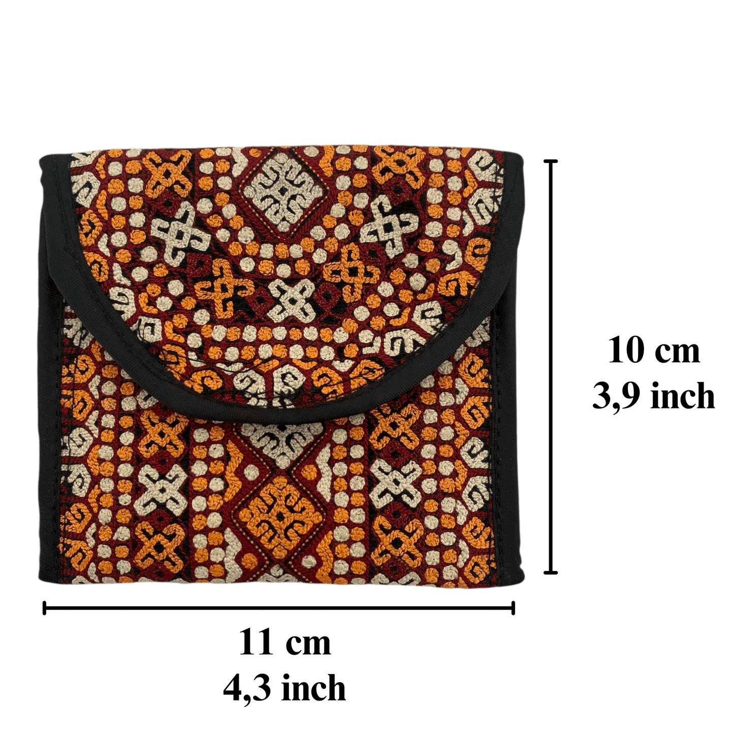 Turkoman Ersari Embroidered Pouch Purse Case - Kilim Art Gallery