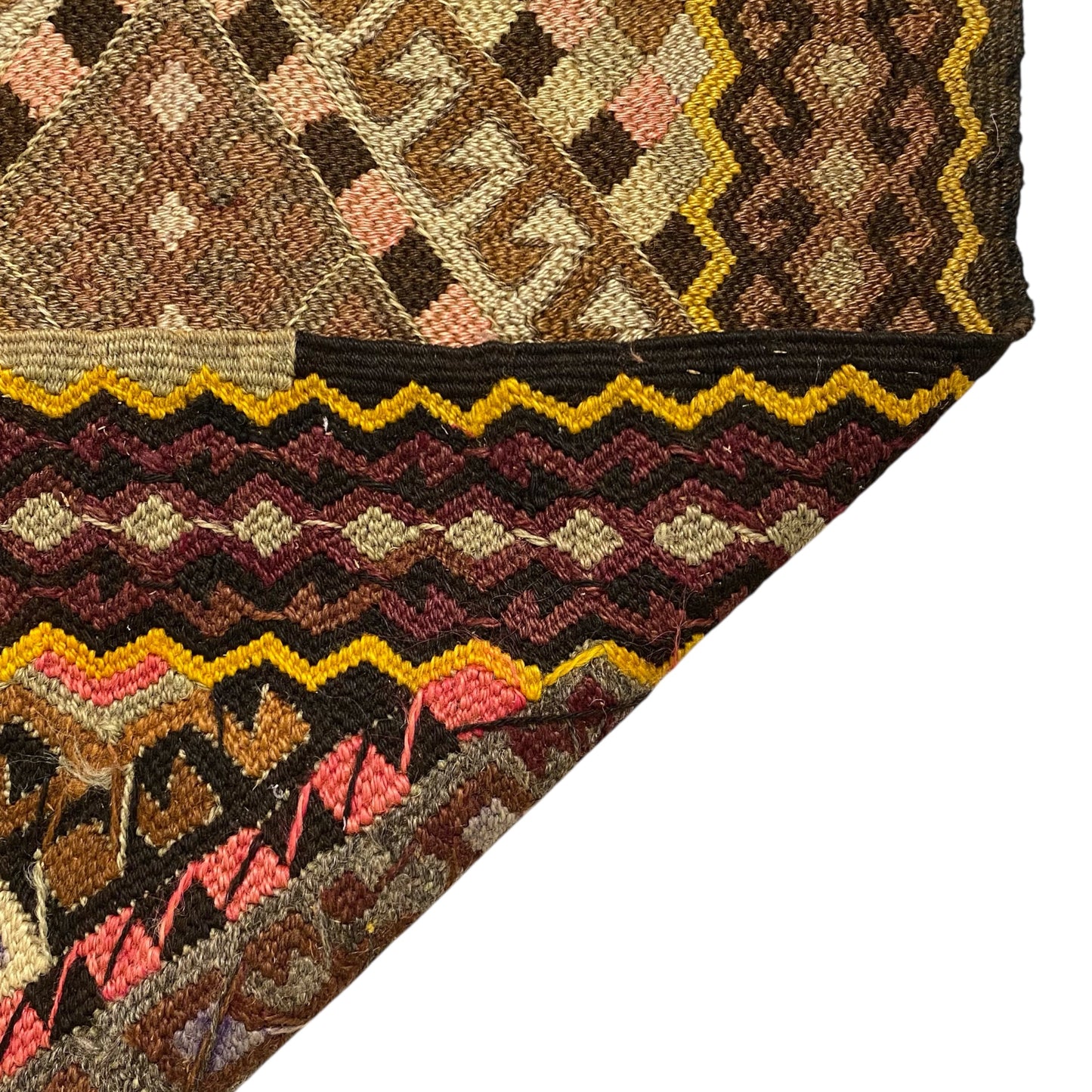 Vintage Caucasian Soumak Yastik Rug - Kilim Art Gallery