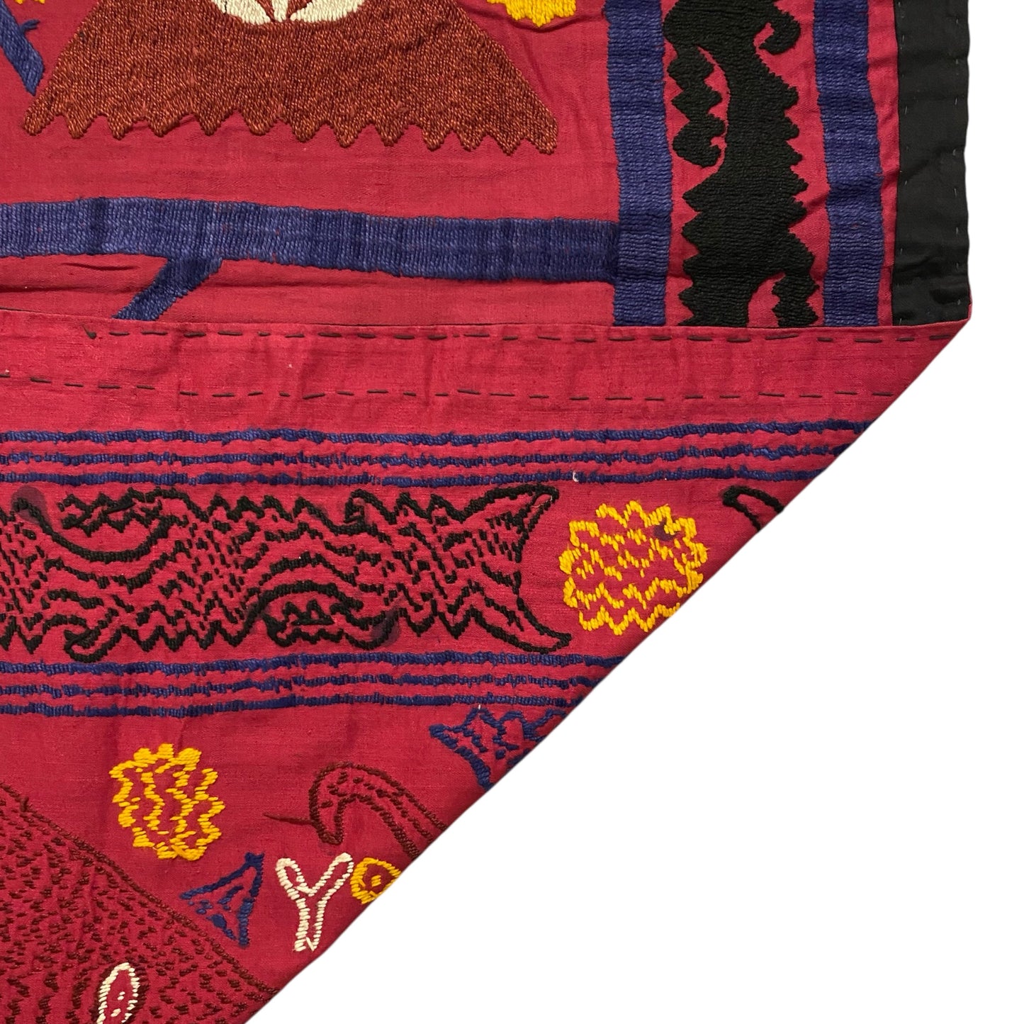 Vintage Small Suzani Textile Wall Hanging / Throw - Kilim Art Gallery