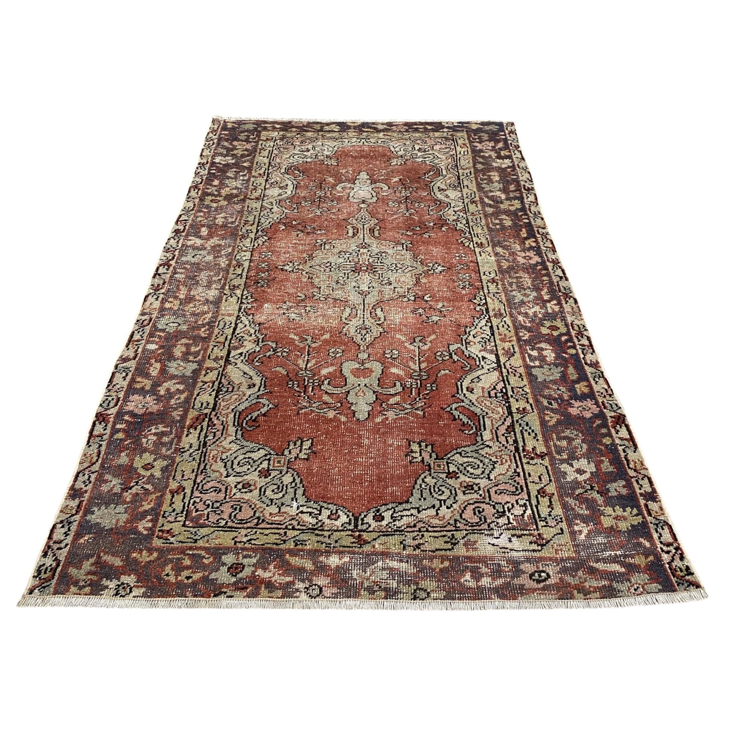 Vintage Turkish Oushak Rug