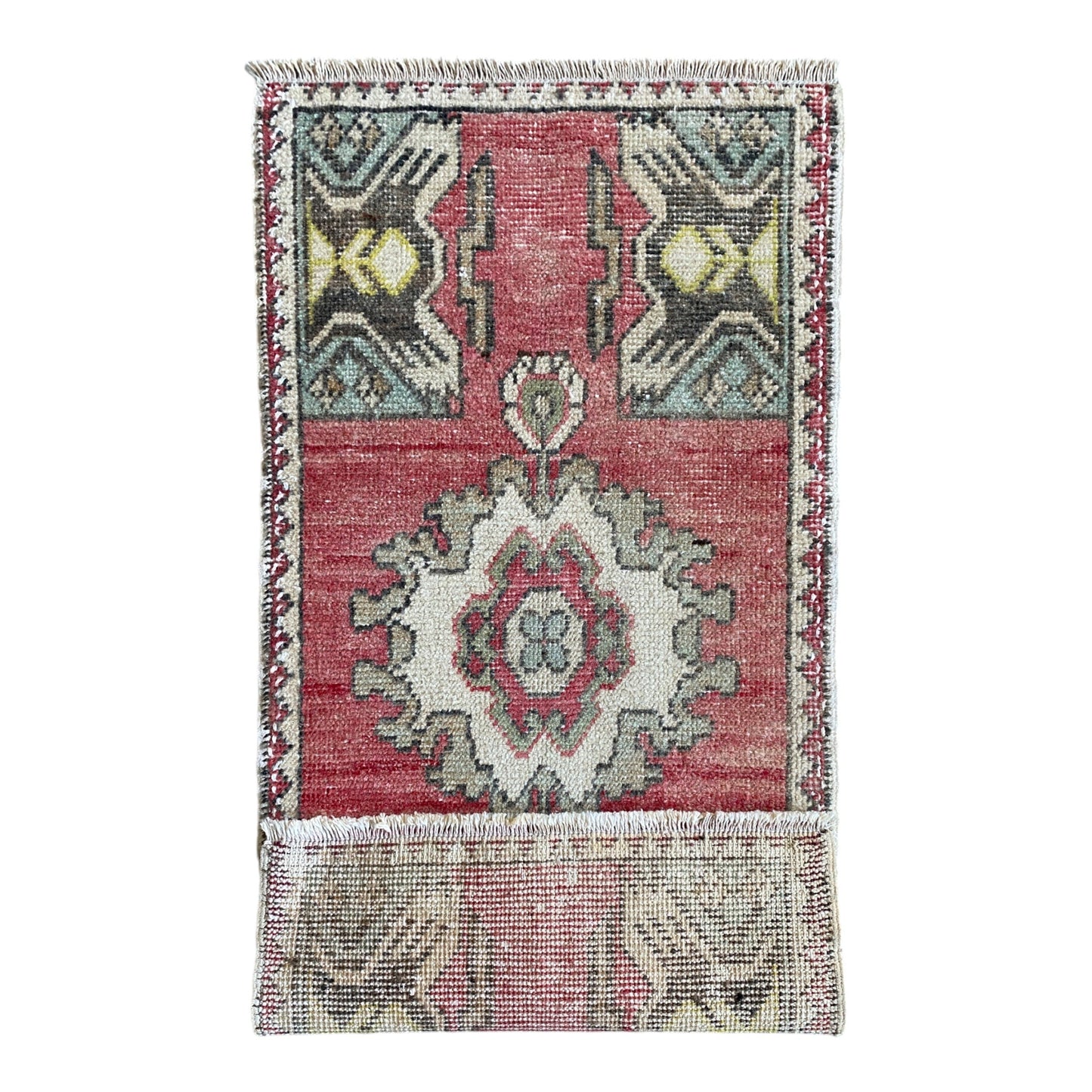 Vintage Turkish Oushak Rug Doormat - Kilim Art Gallery