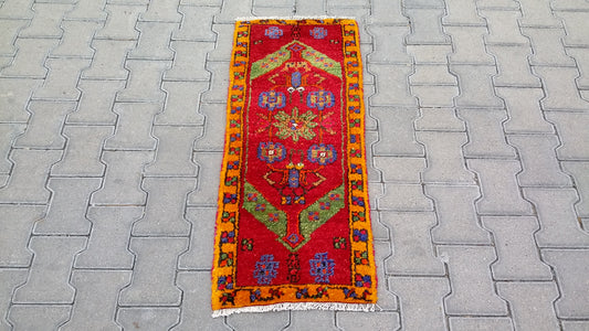 Turkish Tribal Nomadic Small Carpet Rug