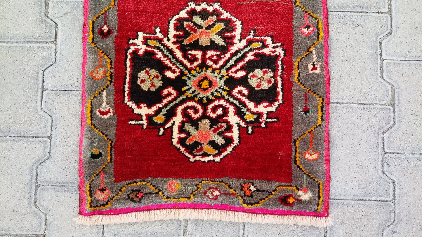 Alfombra pequeña nómada tribal turca Alfombra