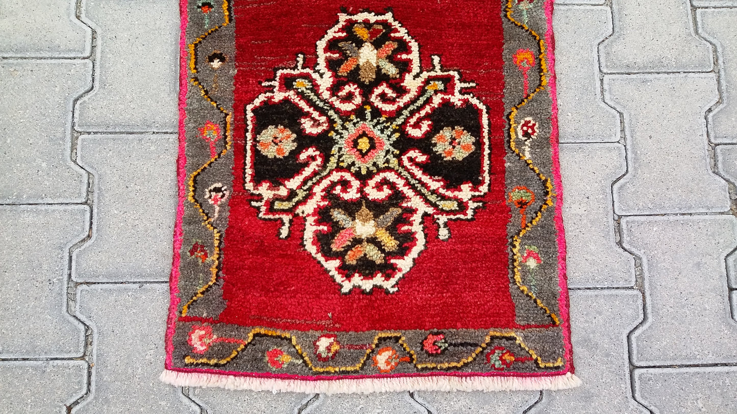 Alfombra pequeña nómada tribal turca Alfombra