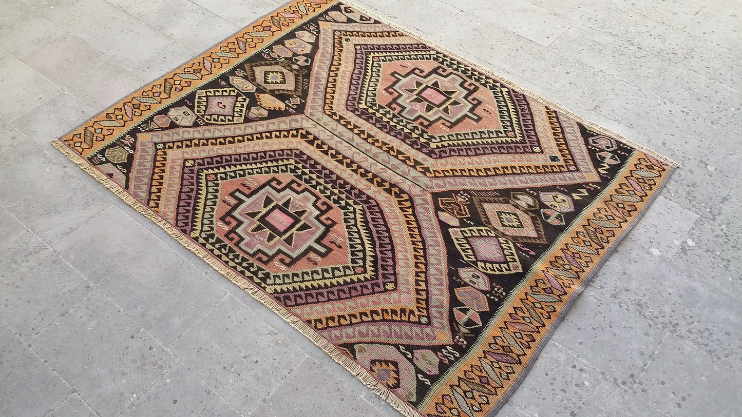 Tribal East Anatolian Erzurum Kilim Rug
